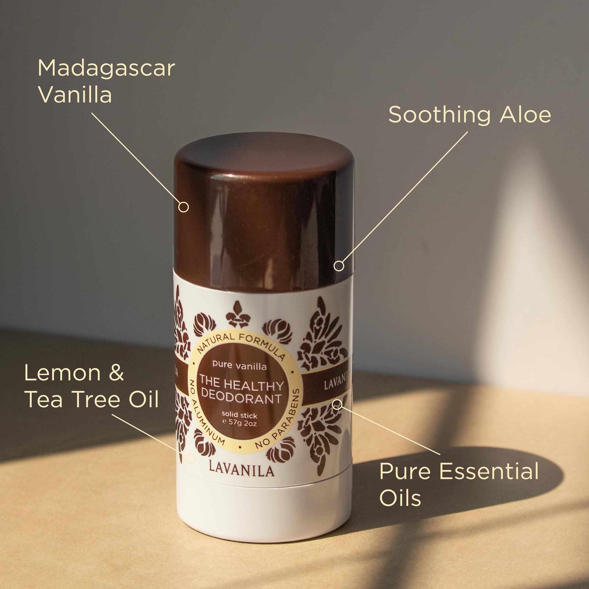 Lavanila Pure Vanilla Deodorant for Women – Aluminum-Free 2-Pack (2 oz Each) | Vegan & Made in USA