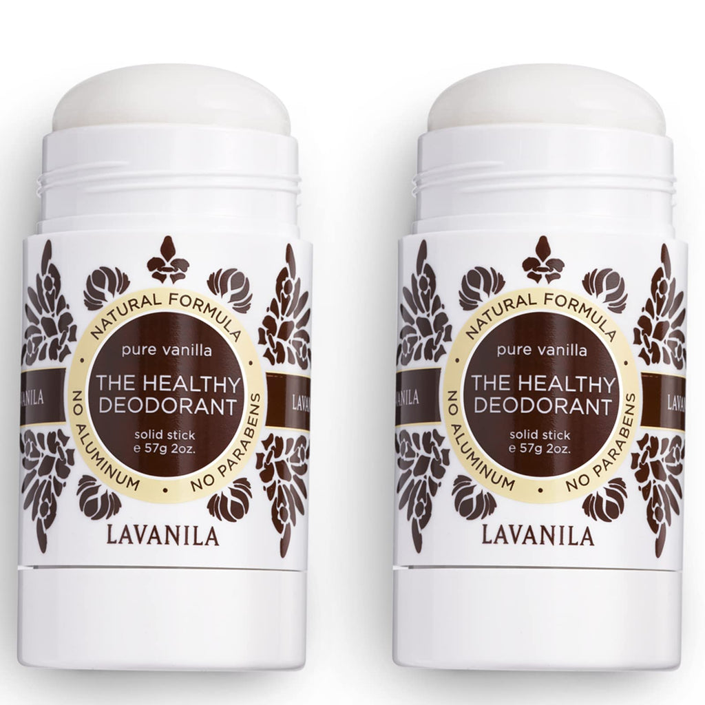 Lavanila Pure Vanilla Deodorant for Women – Aluminum-Free 2-Pack (2 oz Each) | Vegan & Made in USA