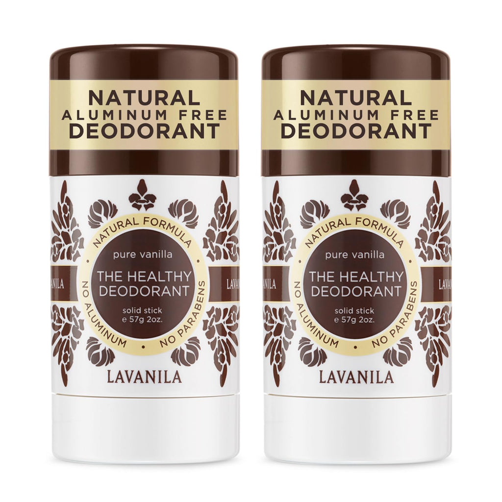 Lavanila Pure Vanilla Deodorant for Women – Aluminum-Free 2-Pack (2 oz Each) | Vegan & Made in USA