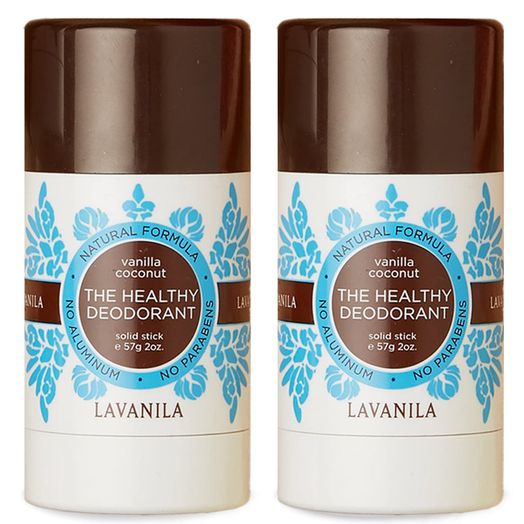 Lavanila Vanilla Coconut Deodorant for Women – Aluminum-Free 2-Pack, Made in USA, Vegan