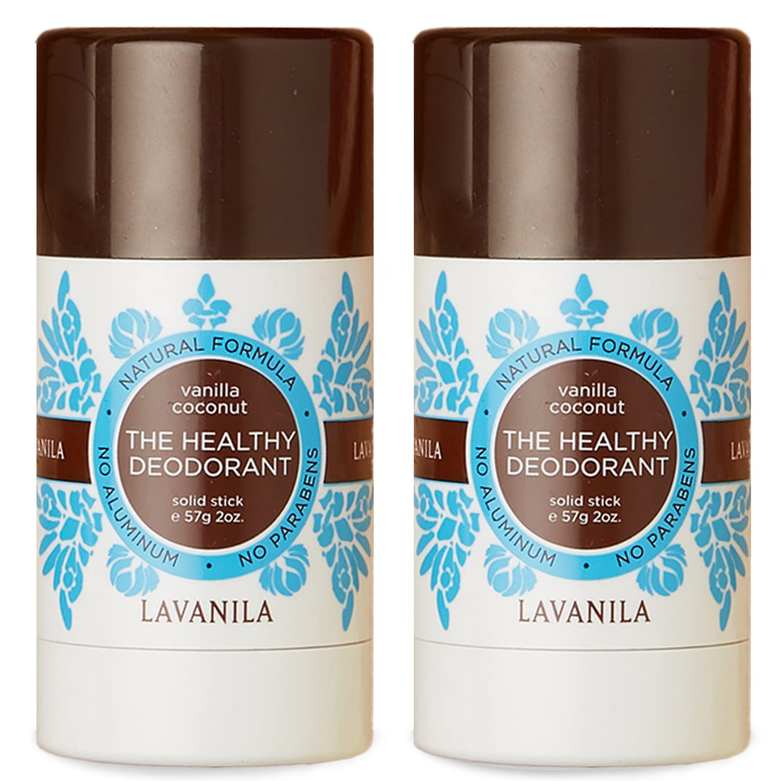 Lavanila Vanilla Coconut Deodorant for Women – Aluminum-Free 2-Pack, Made in USA, Vegan