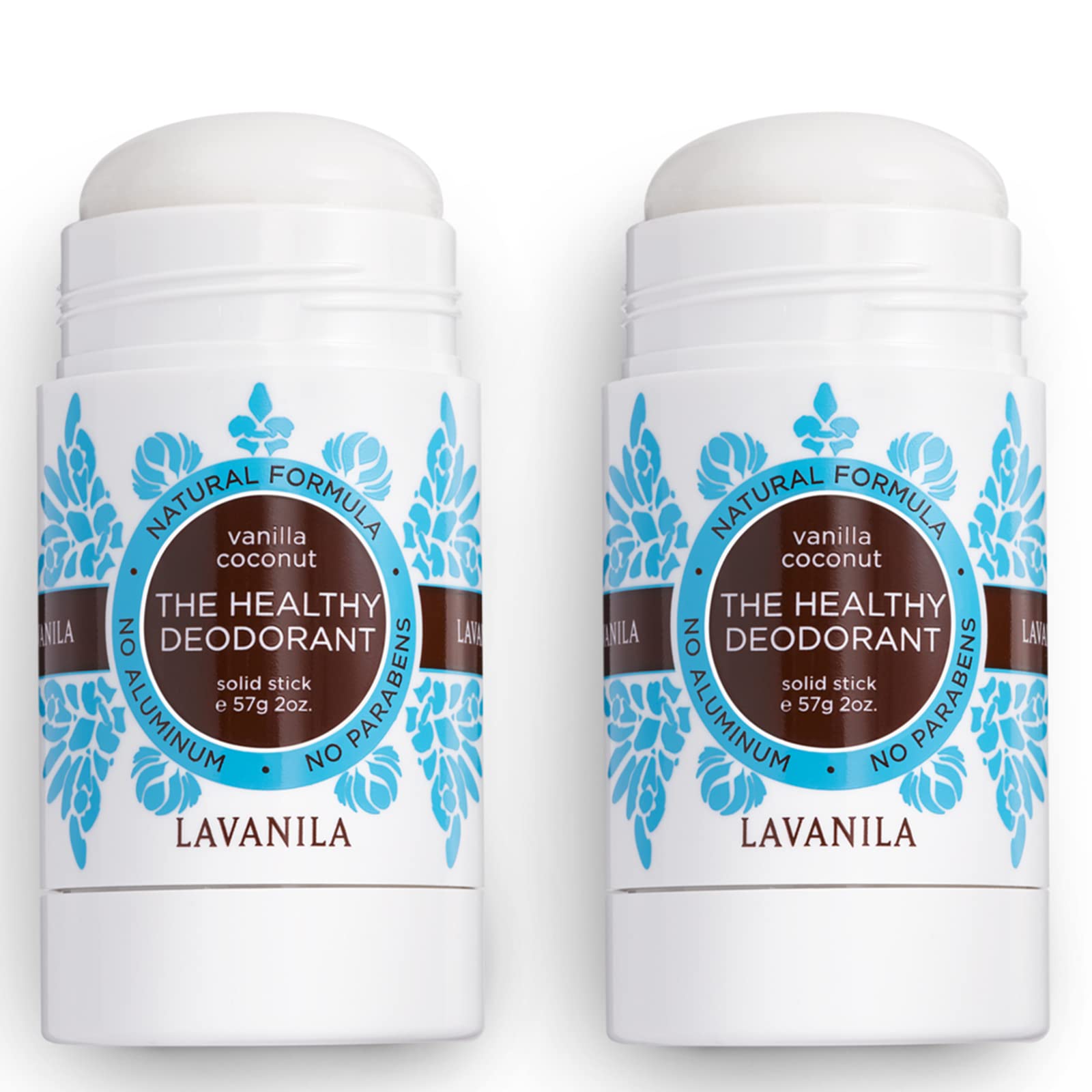 Lavanila Vanilla Coconut Deodorant for Women – Aluminum-Free 2-Pack, Made in USA, Vegan