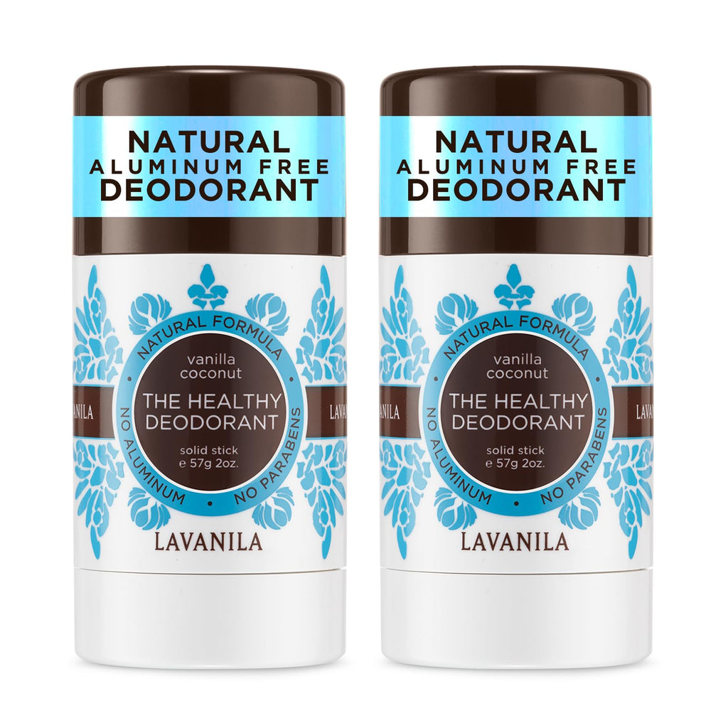 Lavanila Vanilla Coconut Deodorant for Women – Aluminum-Free 2-Pack, Made in USA, Vegan
