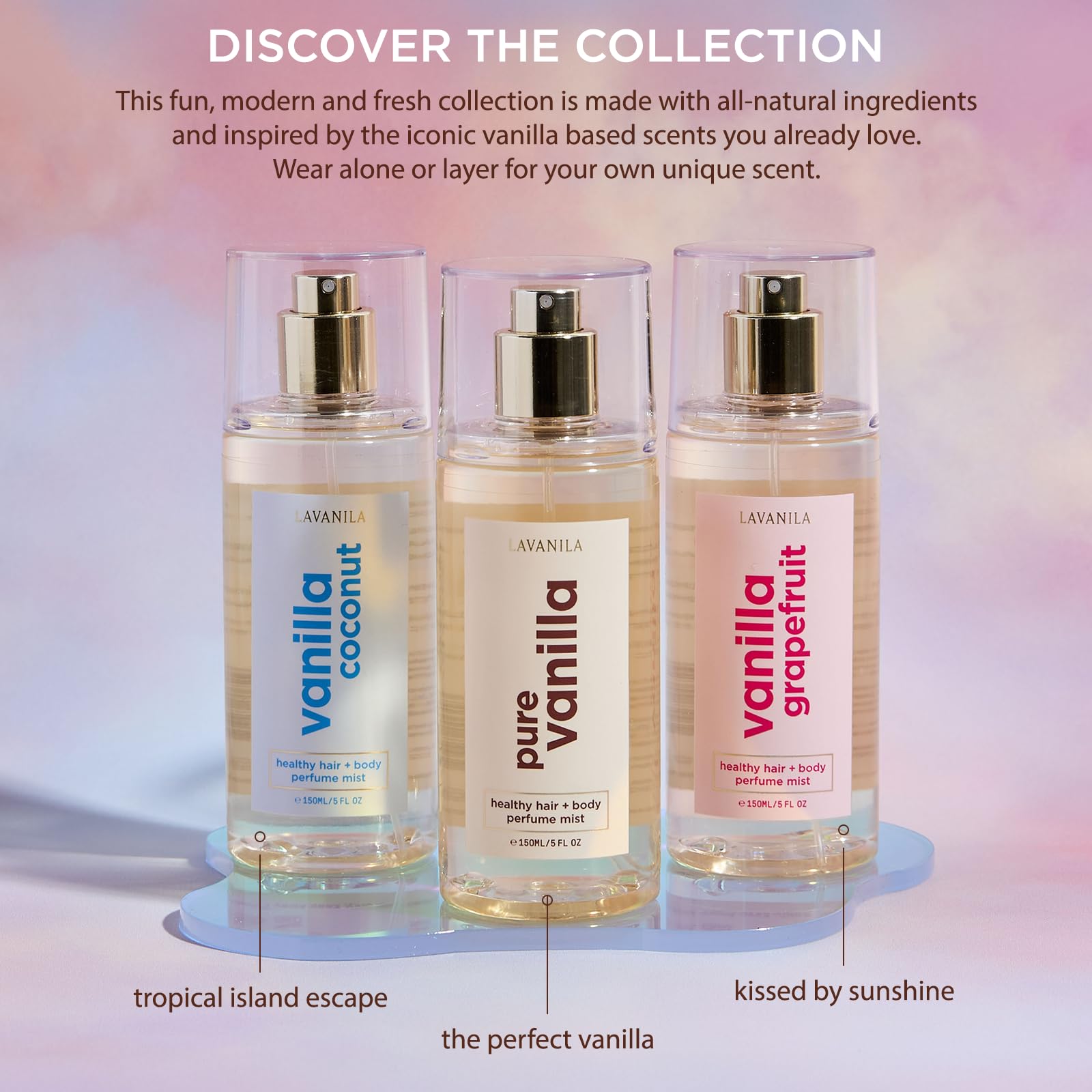 Lavanila Vanilla Coconut Healthy Hair + Body Perfume Mist – 5 Fl Oz | Jojoba Oil, Madagascar Vanilla, Coconut
