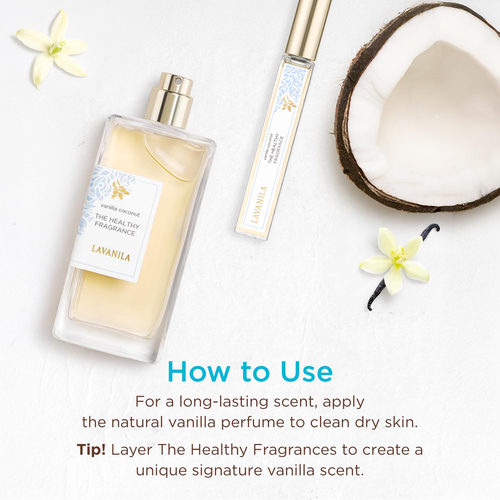 Lavanila Vanilla Coconut Perfume for Women – 1.7 fl oz | Clean Vanilla-Coconut Fragrance