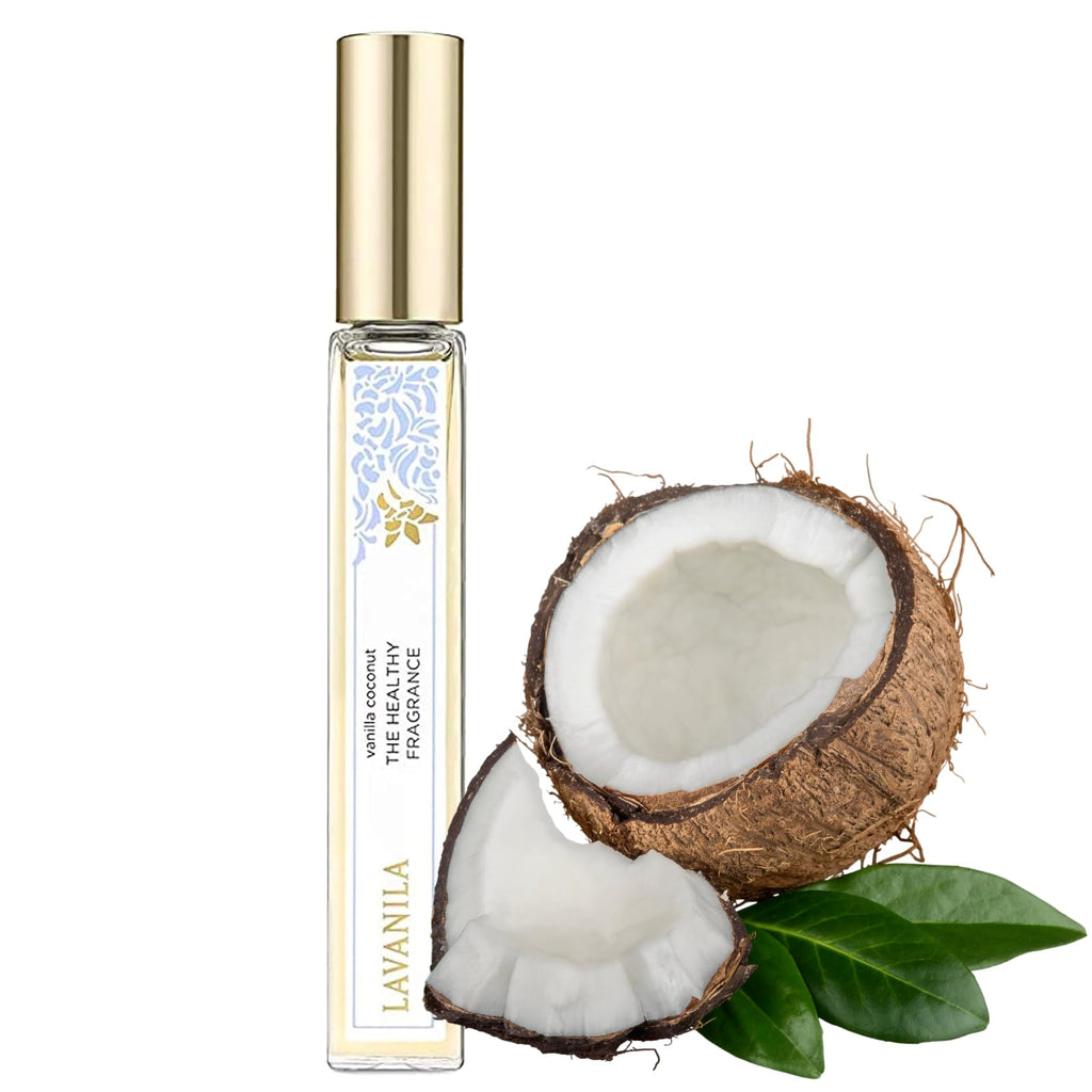 Lavanila Vanilla Coconut Perfume for Women — The Healthy Fragrance, 0.32 oz Roller