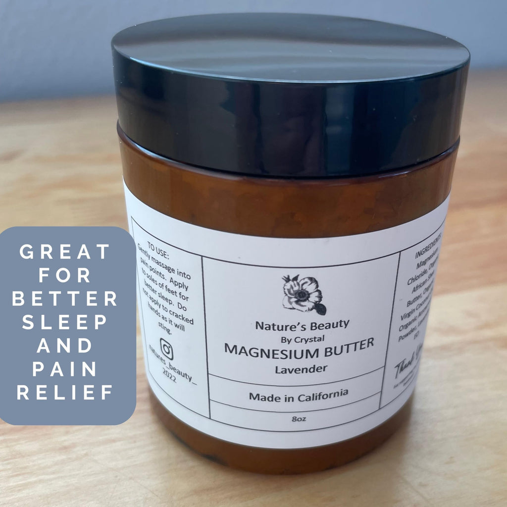 8oz Organic Lavender Magnesium Lotion – Handmade, All Natural, Vegan & Cruelty-Free, U.S.-Made