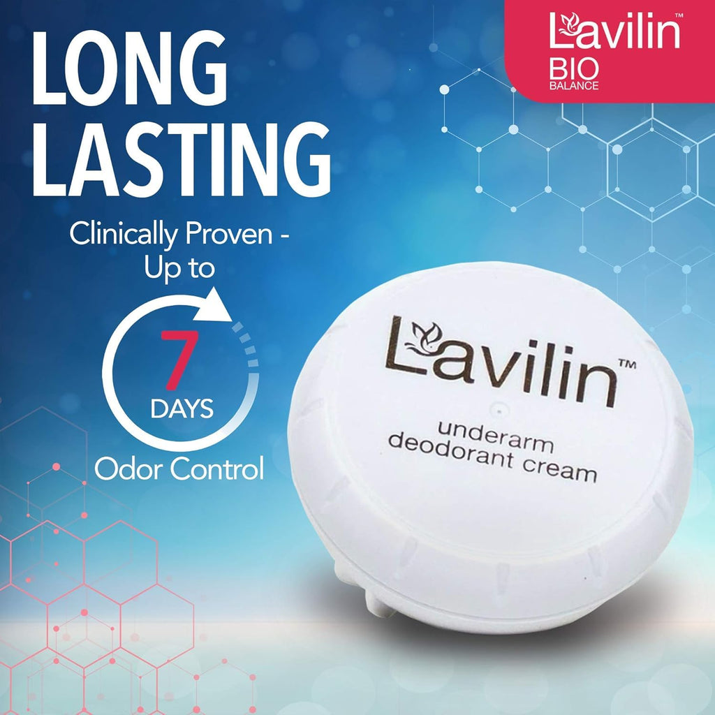 Lavilin Underarm Deodorant Cream - Alcohol Free & Aluminium Free, 0.44 oz (12.5 g)