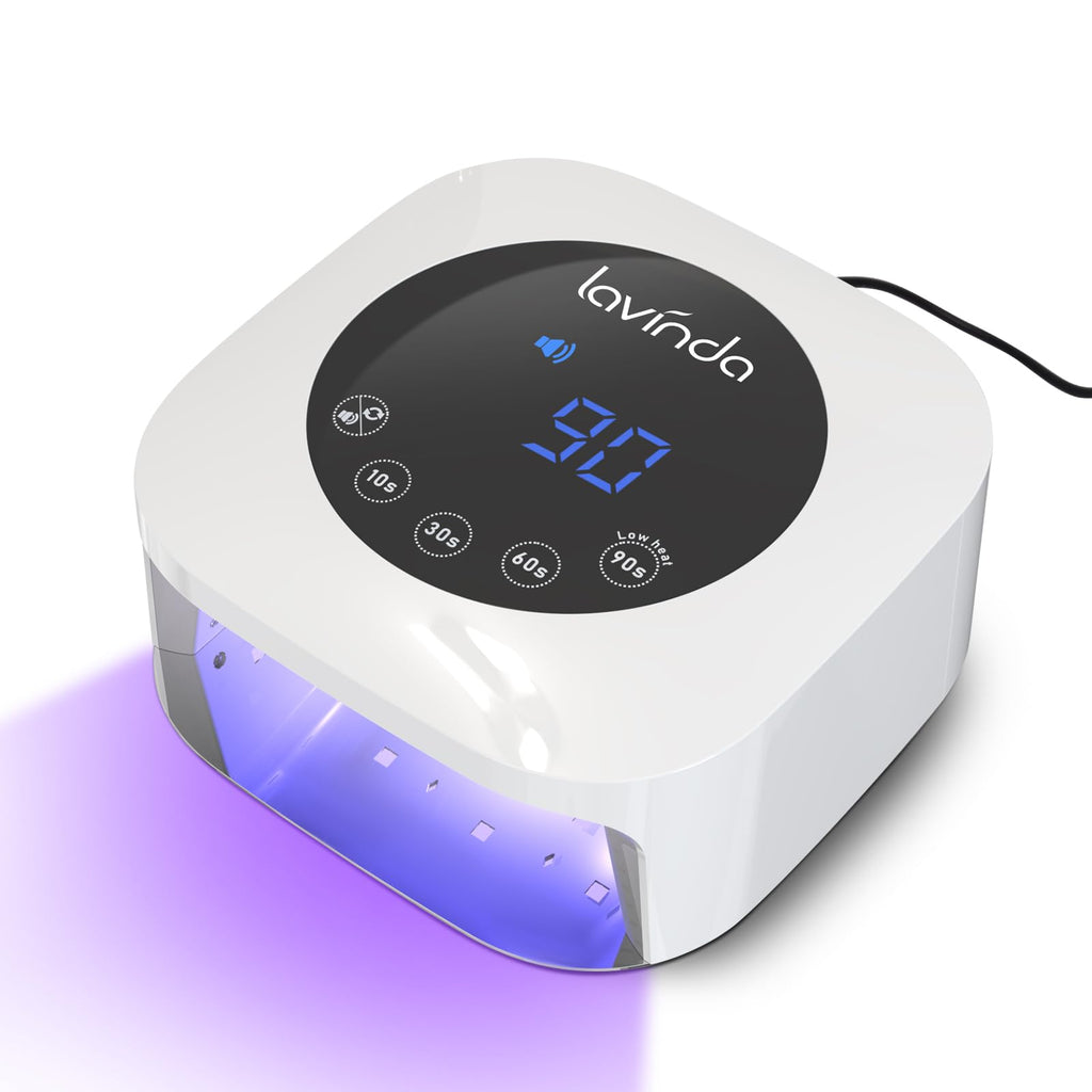 Lavinda 54W UV Nail Lamp – Quick Gel & Acrylic Curing, 4 Timers, Large LCD Display