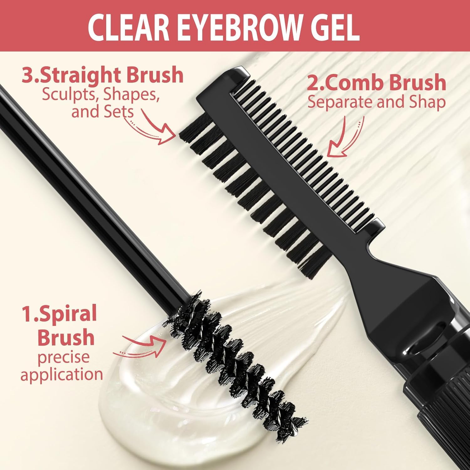 LAVONE Eyebrow Pencil Kit — Waterproof Microblading Pen, Gel & Eyeliner