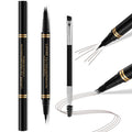 LAVONE 2-in-1 Eyebrow Pen – Waterproof Microblading Pencil with Dual-Ended Brush (Grey)