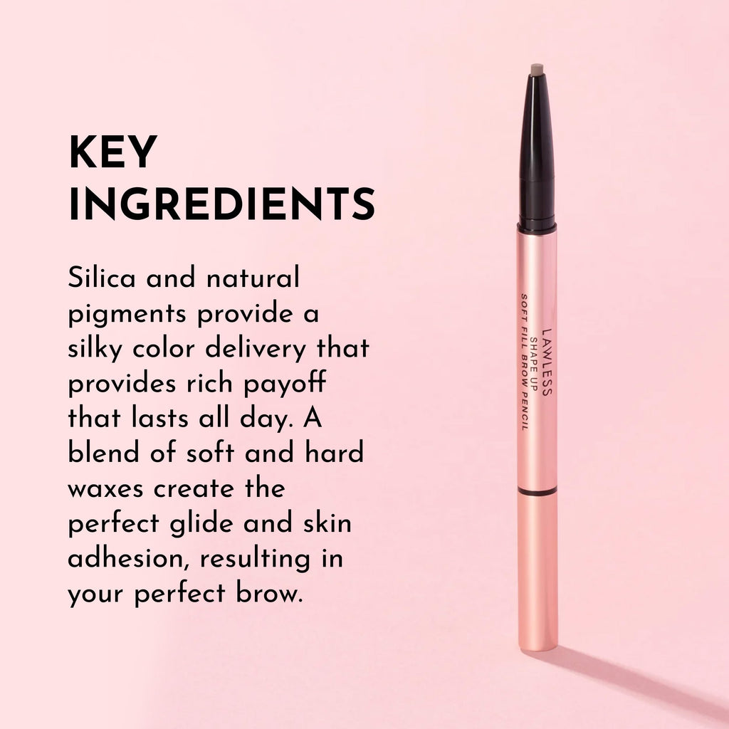 LAWLESS Shape Up Soft Fill Brow Pencil – Teddy Bear Brown, Long-Wear Natural Definition