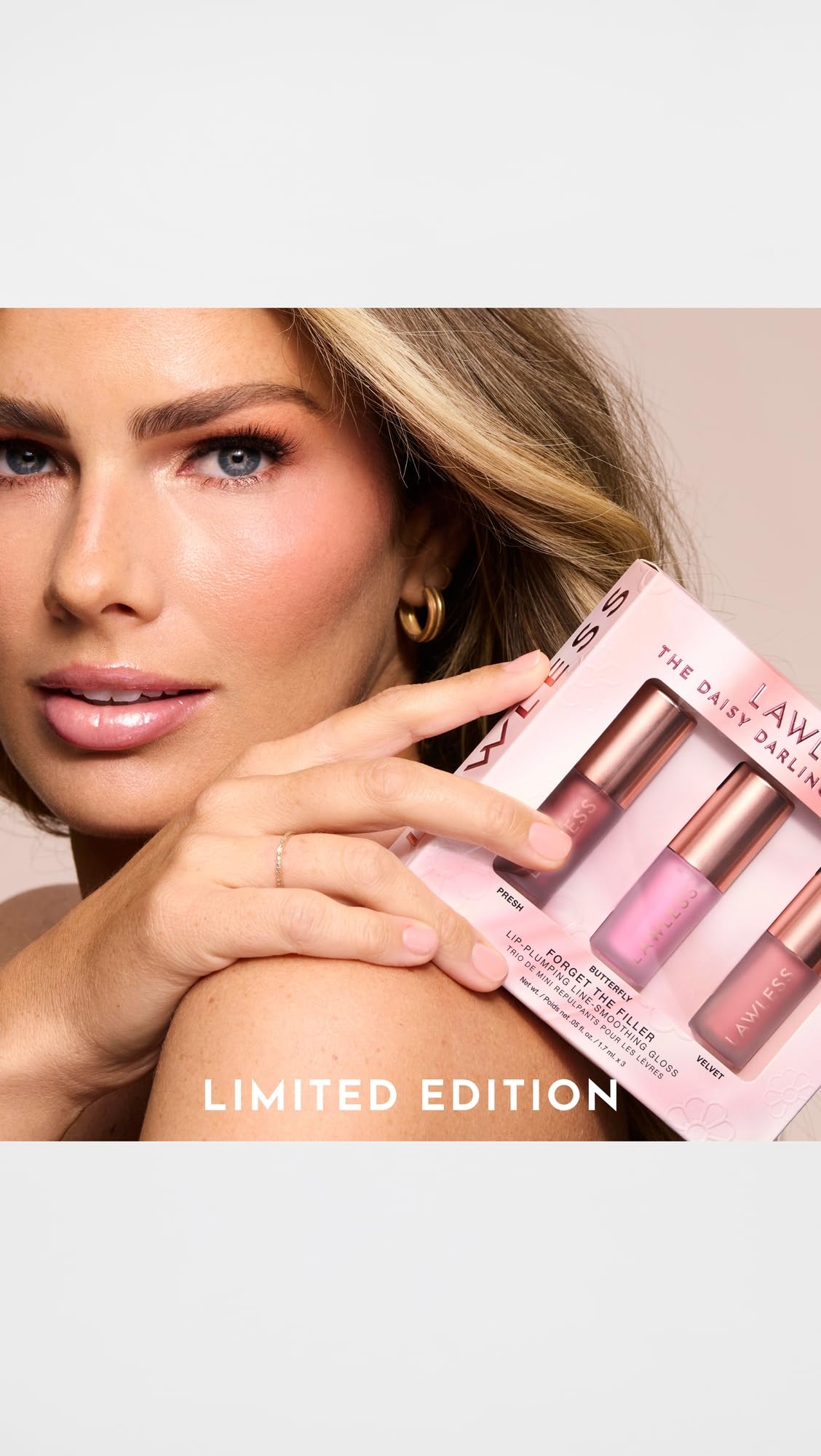 Lawless Daisy Darlings Mini Trio Lip Gloss Set – Presh, Butterfly, Velvet