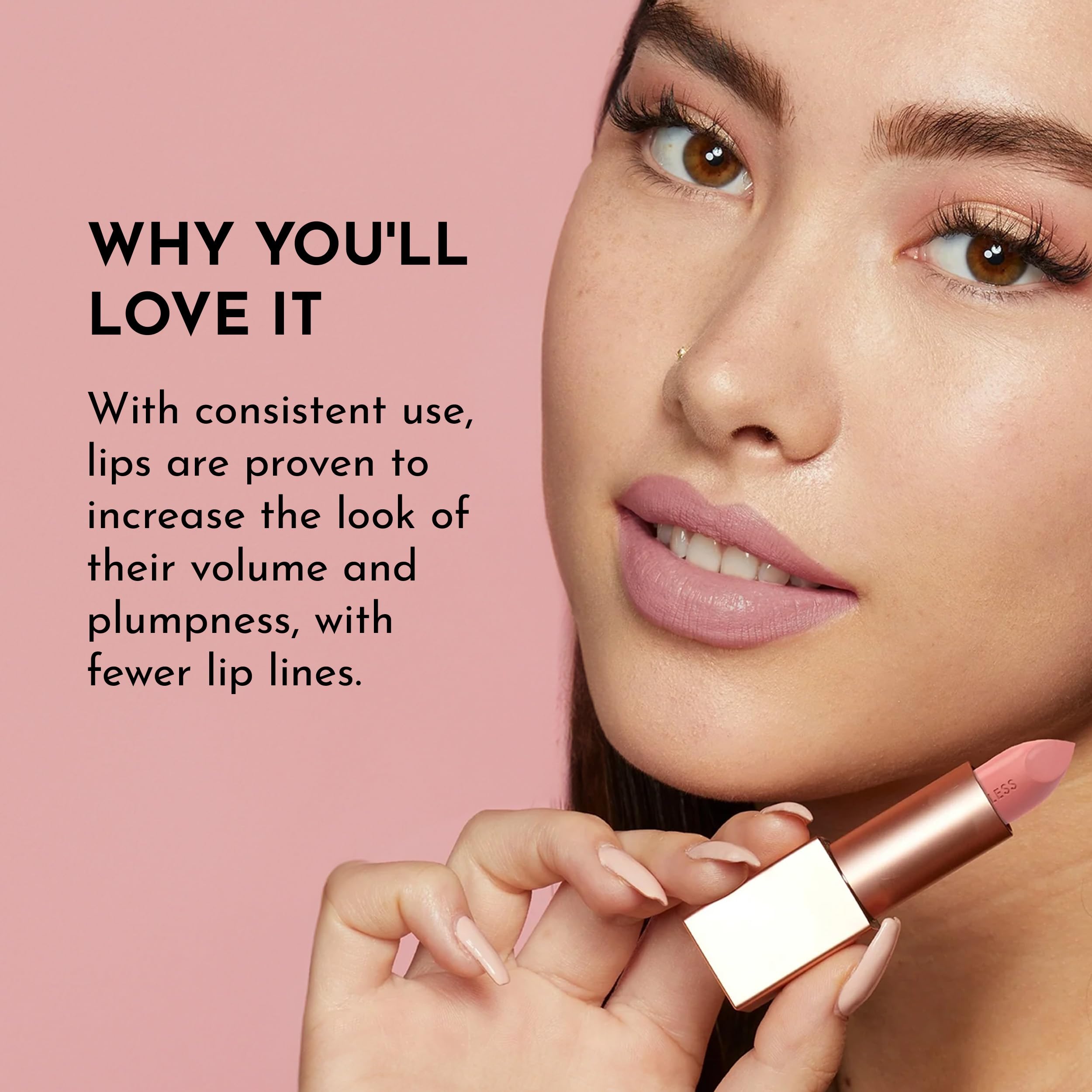 Lawless Forget the Filler Lip-Plumping Lipstick in Cookie | Satin Cream Finish