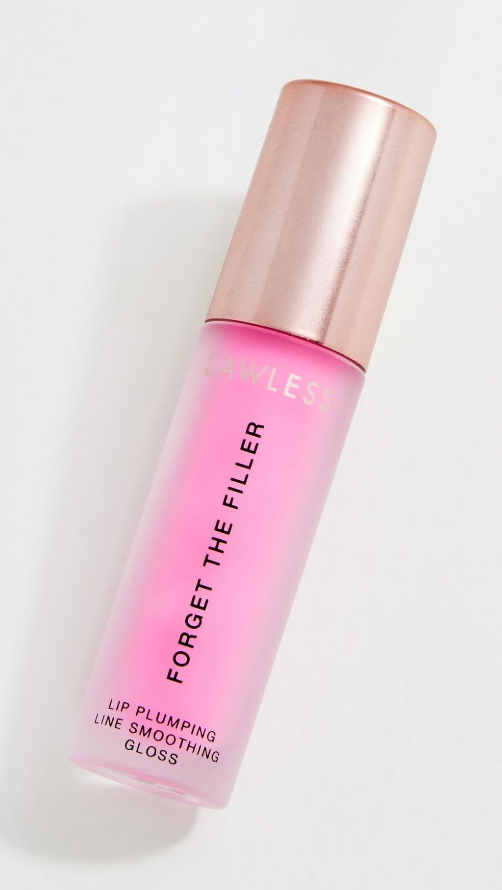 Lawless Forget the Filler Lip Plumper Line Smoothing Gloss — Daisy Pink | Premium Vegan Cruelty-Free Lip Gloss 0.11 oz
