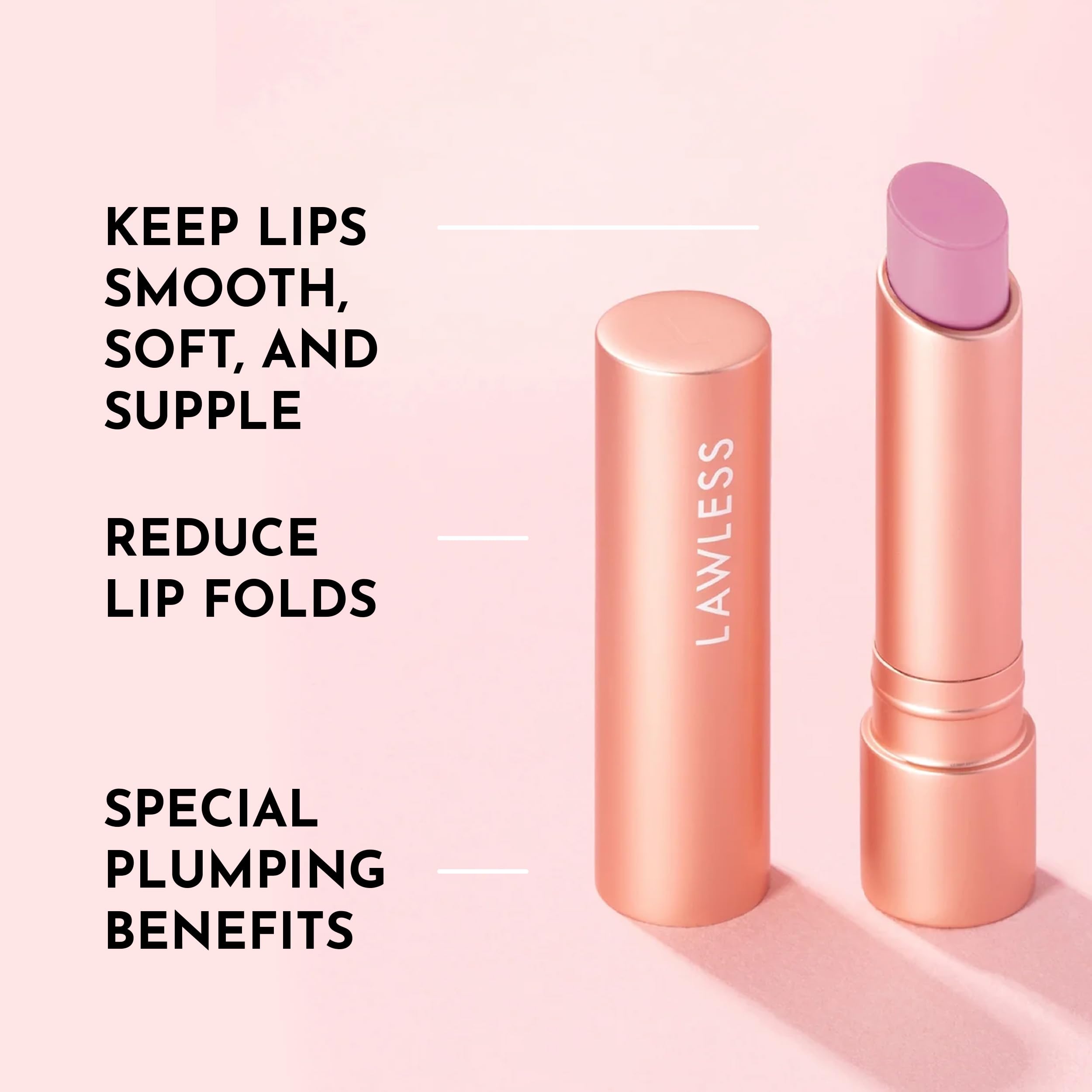 LAWLESS Forget the Filler Lip Plumping Line-Smoothing Tinted Balm in Cupid, 0.09 oz