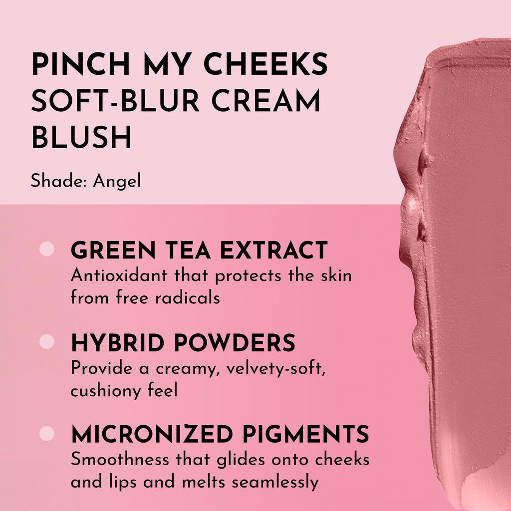 LAWLESS Pinch My Cheeks Soft-Blur Cream Blush - Angel | Talc-Free, Buildable Radiance