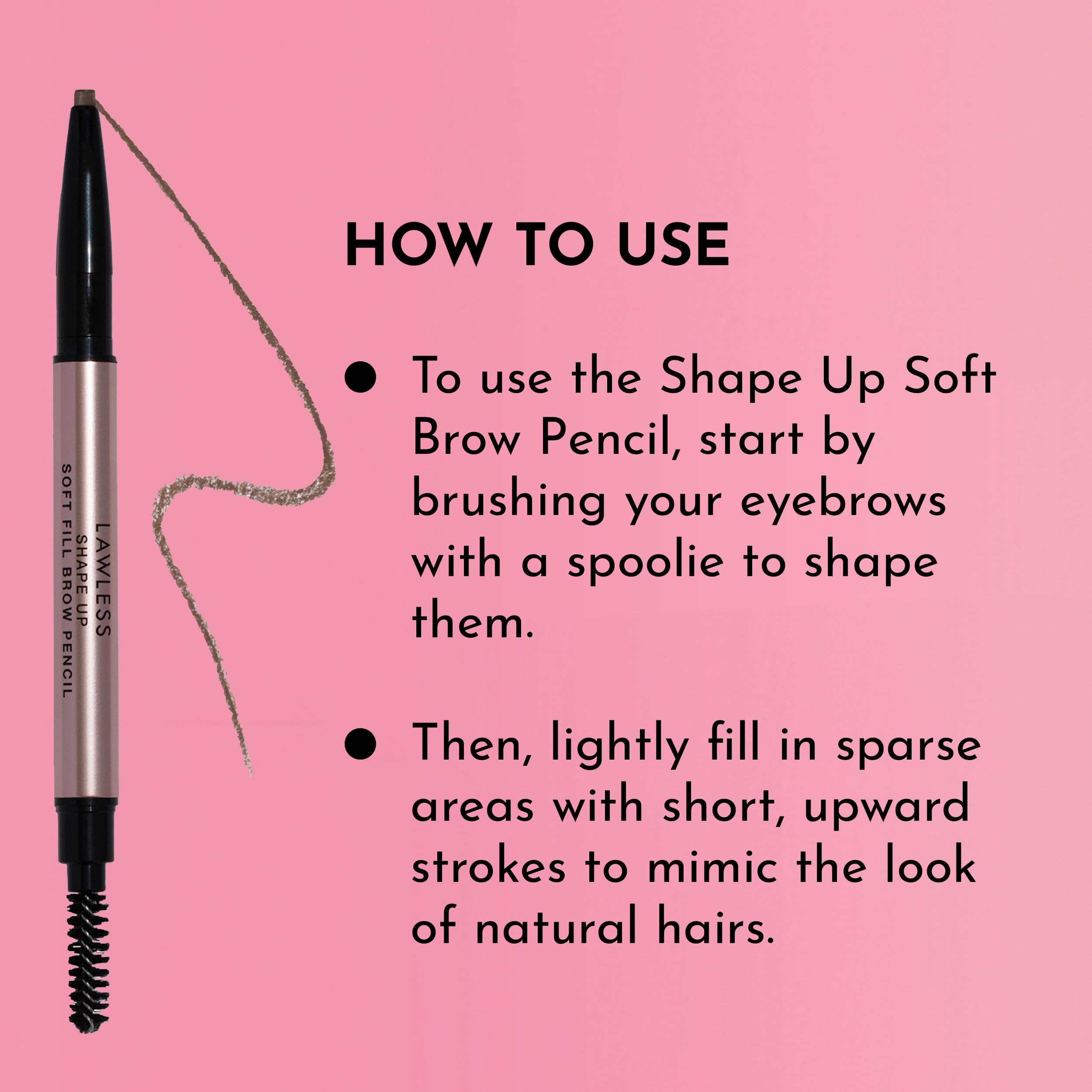 Lawless Shape Up Soft Fill Brow Pencil – Oak Brown, 0.005 oz – Natural, Long-Wear Definition