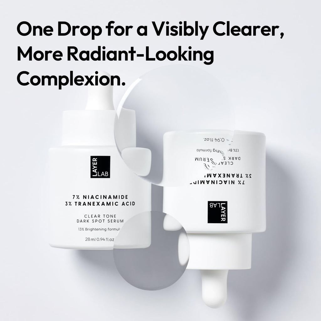 LAYERLAB Niacinamide 7% & Tranexamic Acid 3% Serum | 13% Radiance Complex | Dark Spot Appearance | 0.94 fl oz