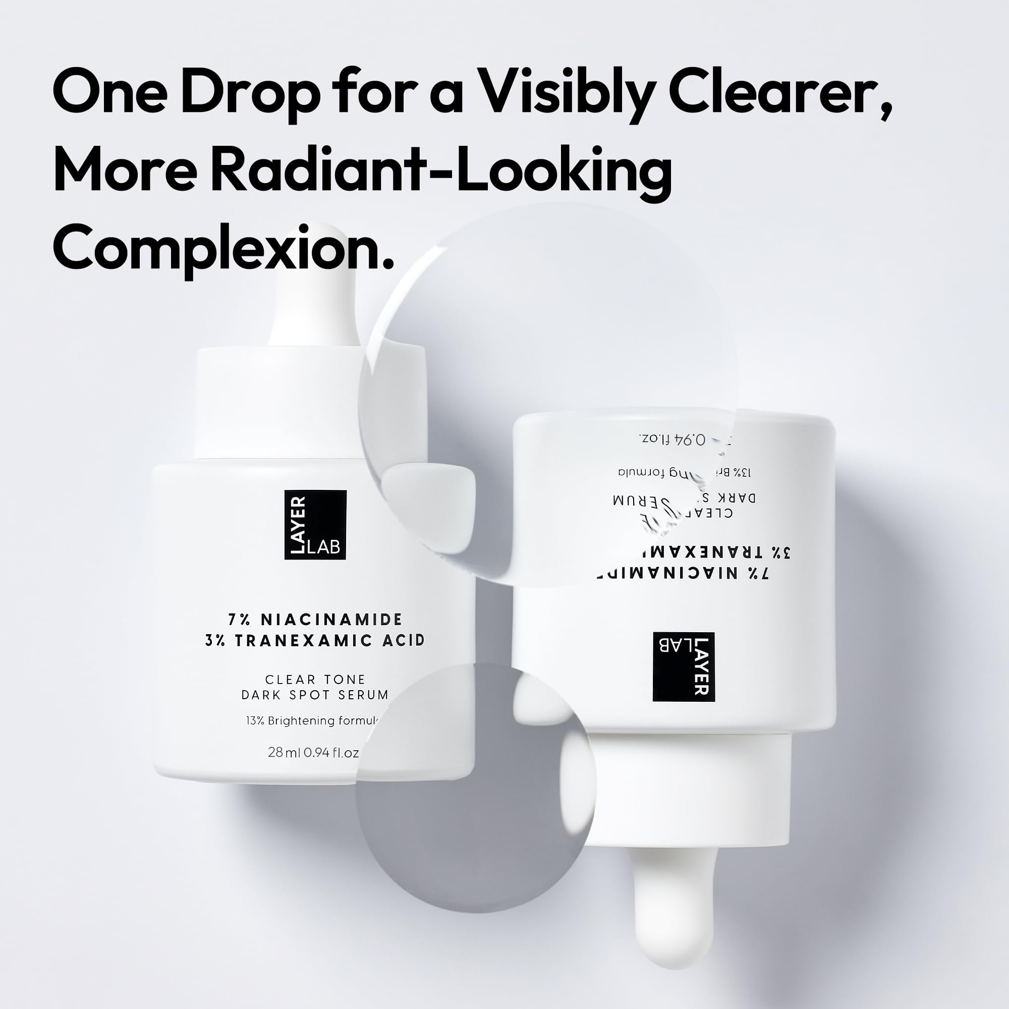 LAYERLAB Niacinamide 7% & Tranexamic Acid 3% Serum | 13% Radiance Complex | Dark Spot Appearance | 0.94 fl oz