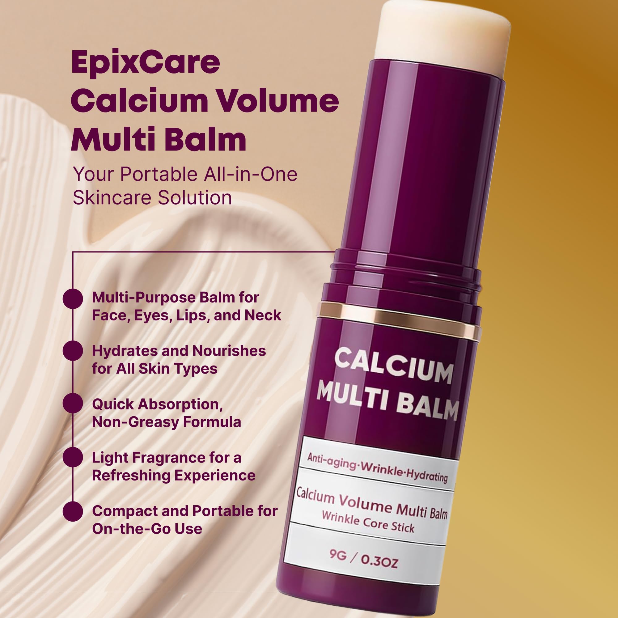 Layla Mae Calcium Volume Multi Balm Stick – Hydrating Anti-Wrinkle, Firming & Tightening Skincare