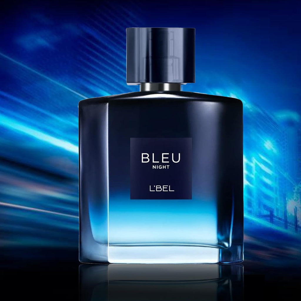 L'Bel Bleu Intense Night Eau de Toilette for Men – 100 ml (3.4 fl oz) Long-Lasting
