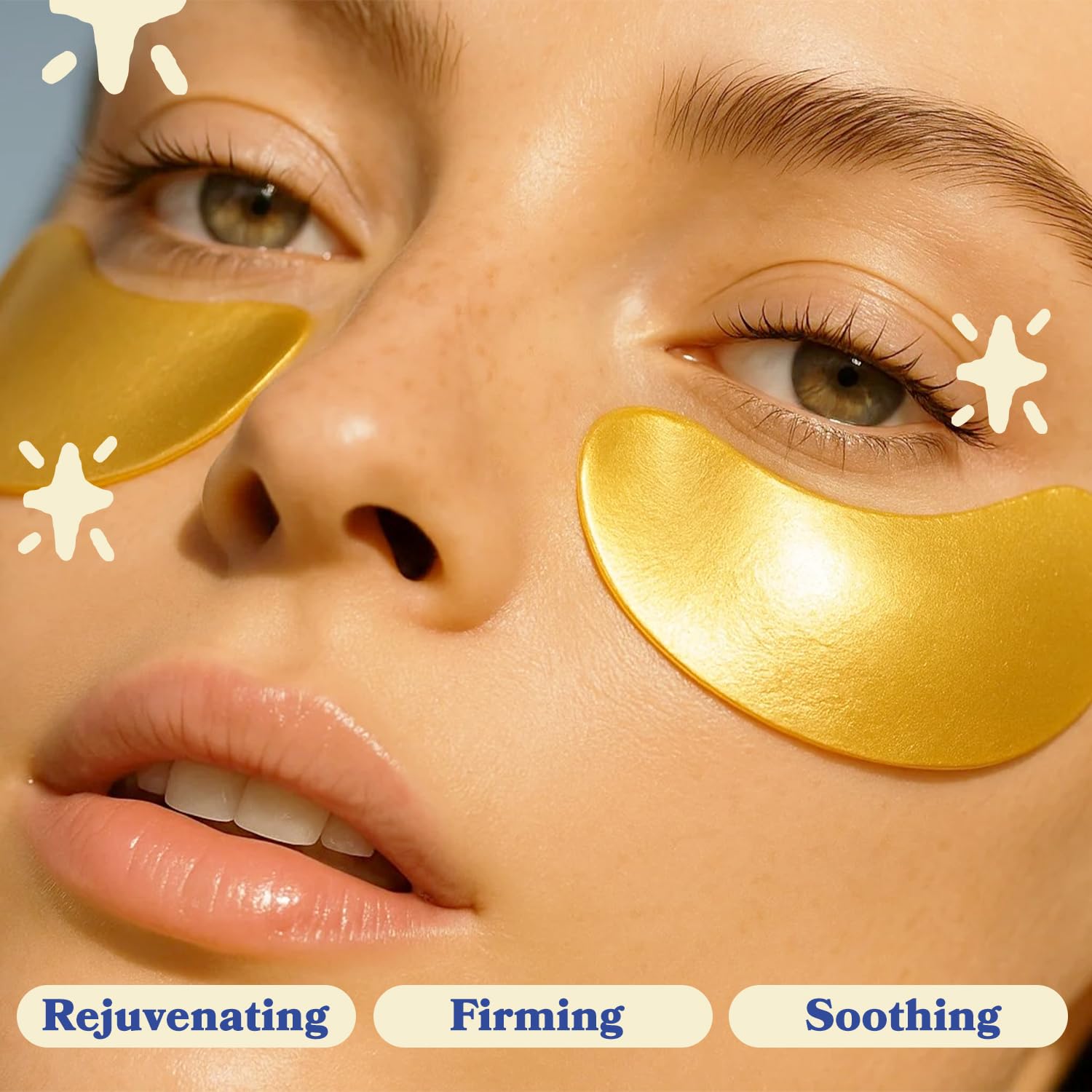LE GUSHE Gold Under Eye Patches – Puffy Eyes & Dark Circles, 30 Pairs