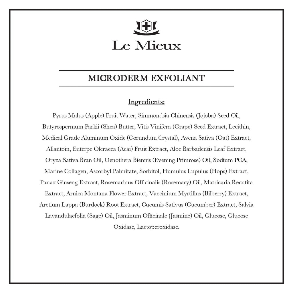 Le Mieux Microderm Exfoliant – Radiance Boosting Microdermabrasion Scrub for Face & Neck (1.75 oz / 52 ml)