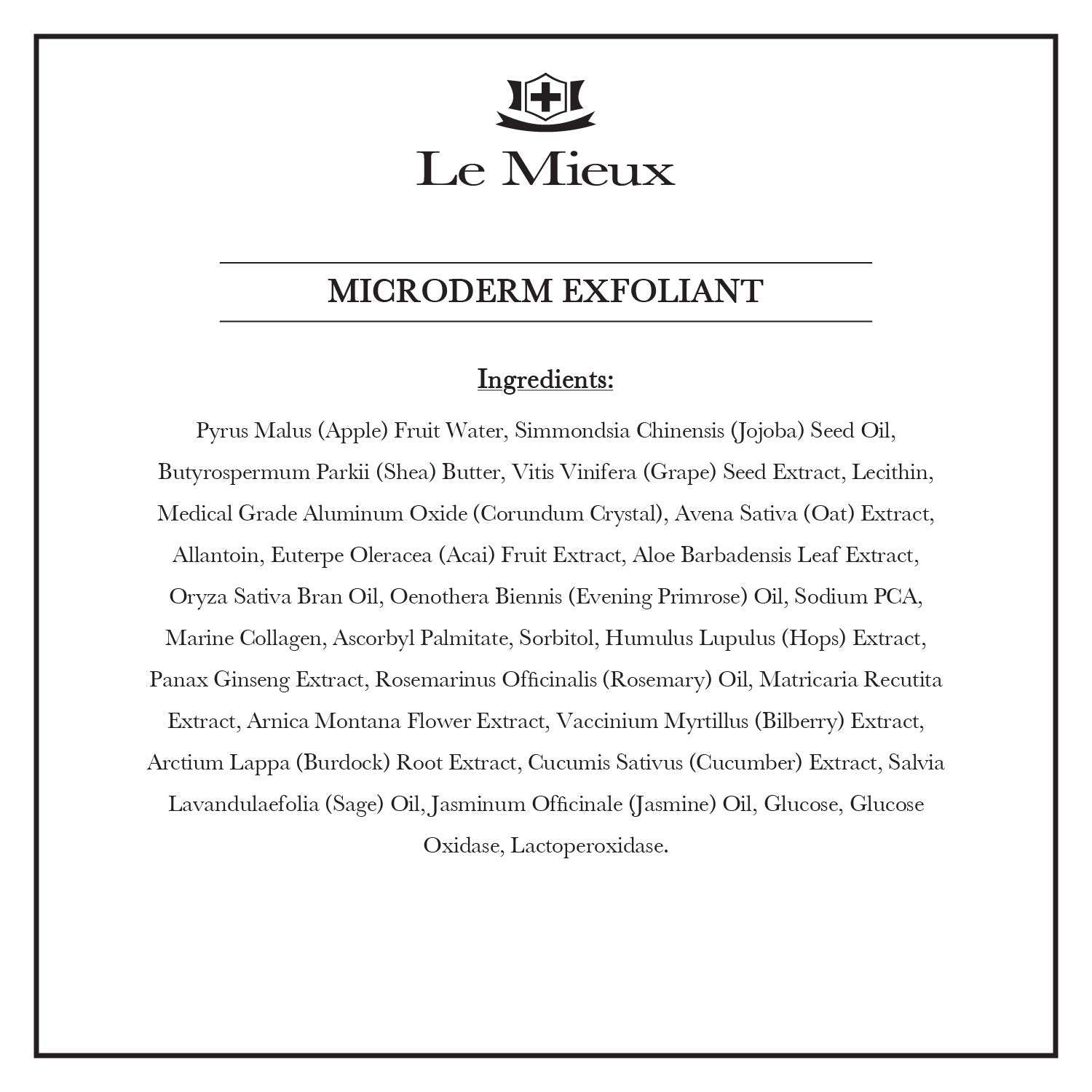 Le Mieux Microderm Exfoliant – Radiance Boosting Microdermabrasion Scrub for Face & Neck (1.75 oz / 52 ml)