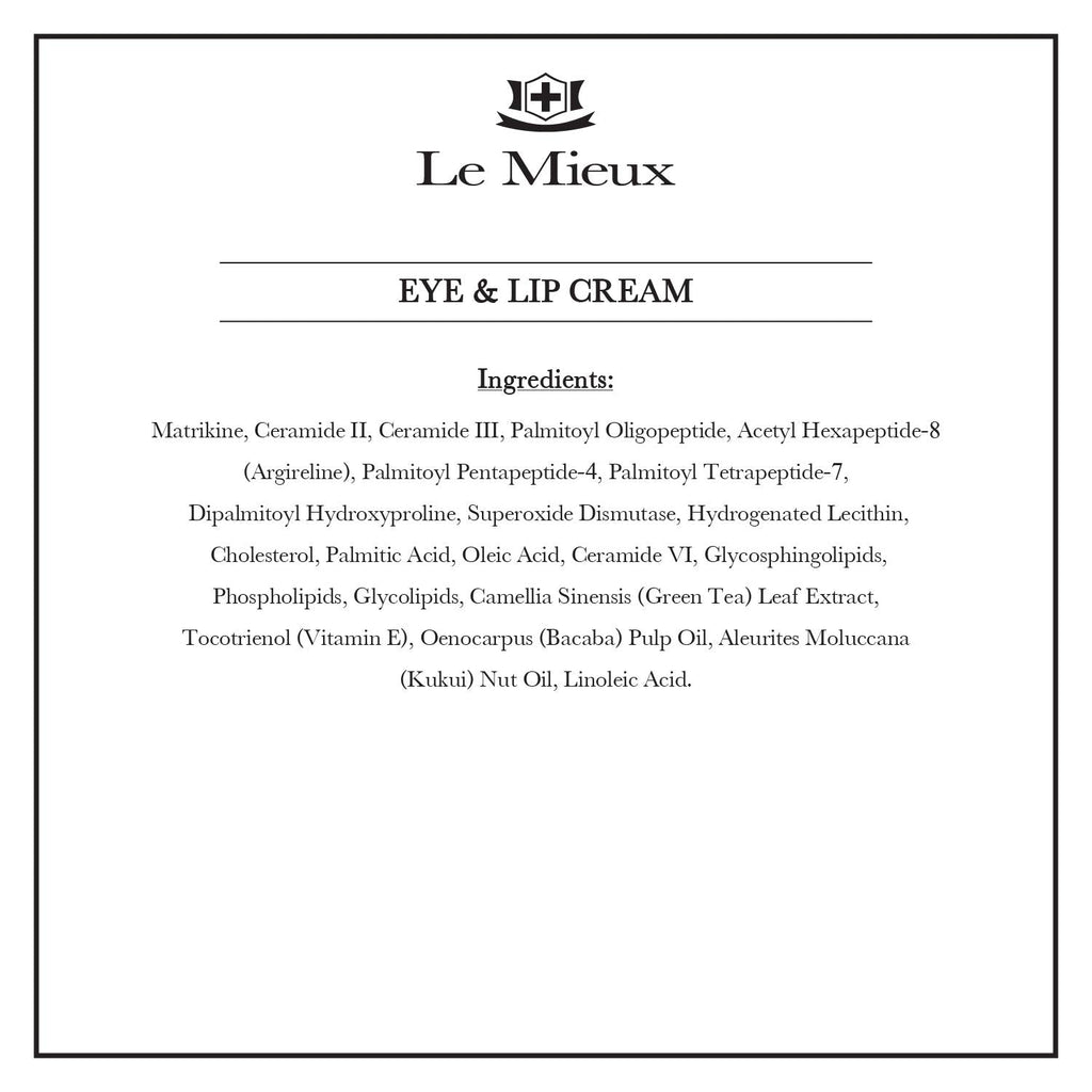 Le Mieux Eye & Lip Cream – Peptide-Infused Moisturizer with Kukui Nut Oil & Ceramide
