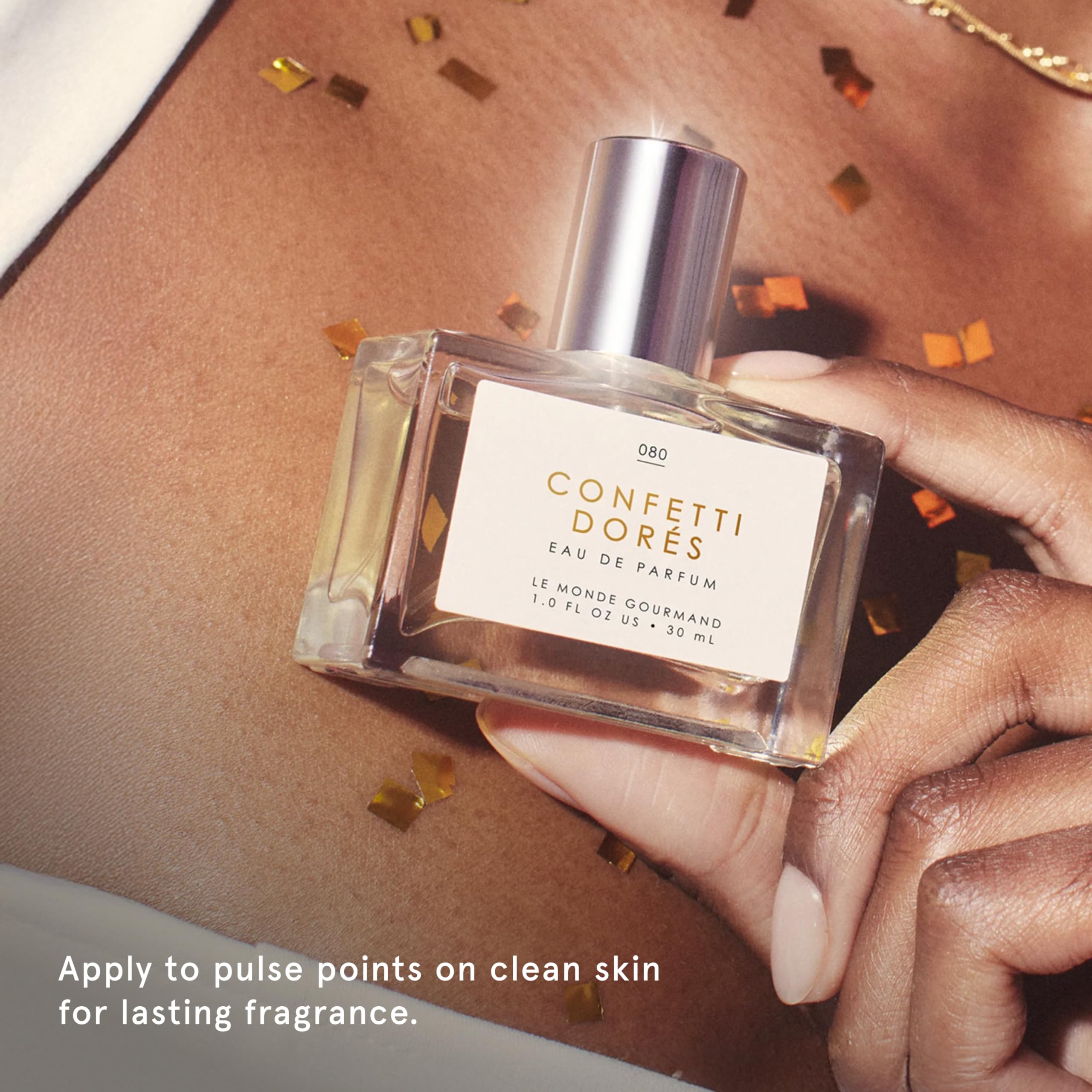 Le Monde Gourmand Confetti Dorés Spray Eau de Parfum – Birthday Cake, Vanilla & Rose – 1 fl oz (30 ml)