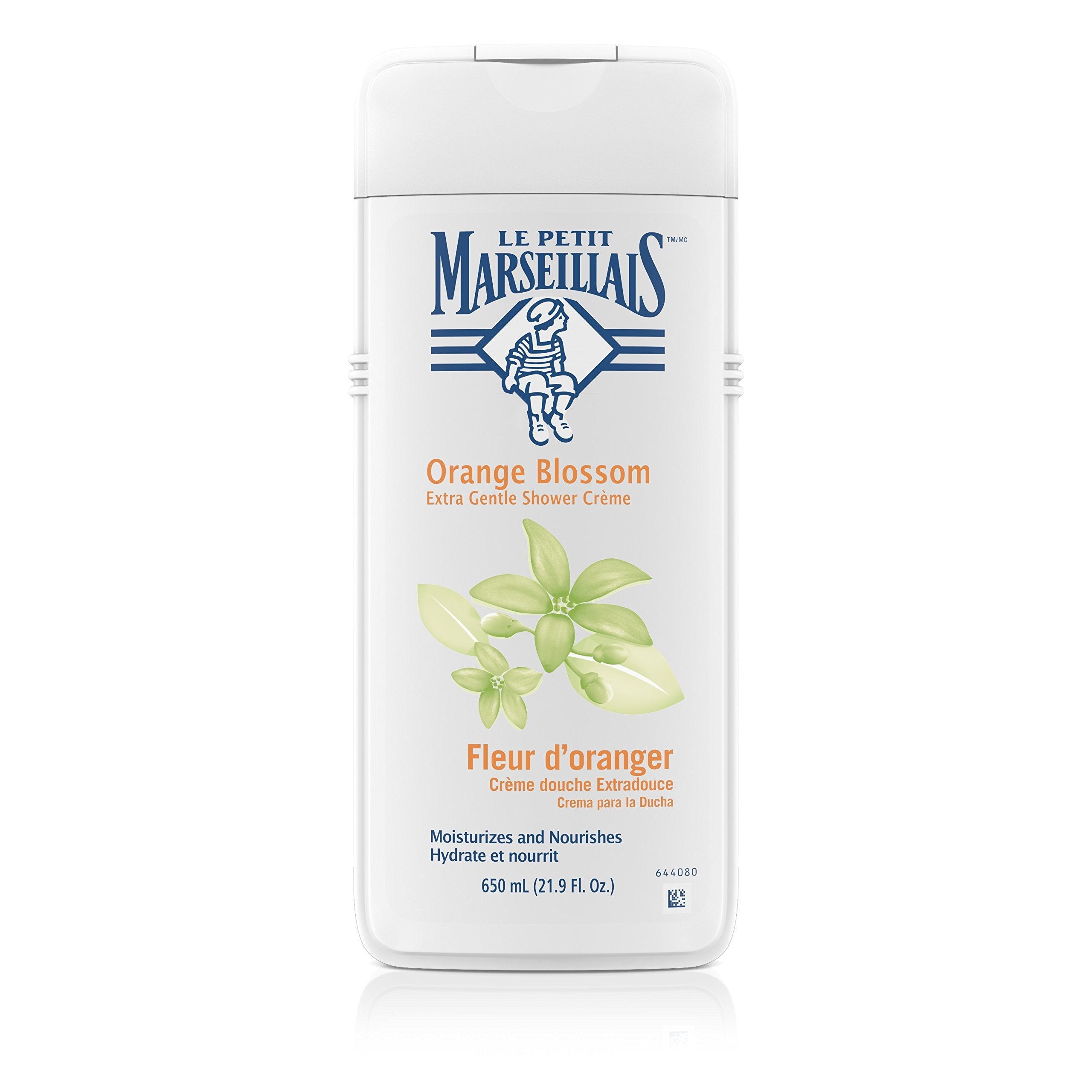 Le Petit Marseillais Orange Blossom Shower Creme 650ml 3-Pack | Gentle Cleansing & Fresh Scent