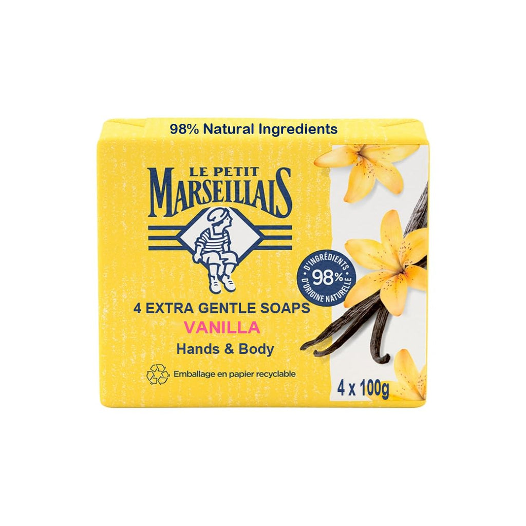 Le Petit Marseillais Vanilla Solid Bath Soap – 4x100g, Sent Directly From France