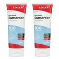 LEADER Travel Sunscreen SPF 100+ | Ultra Sheer Dry-Touch, Water-Resistant, Non-Greasy Lotion - 3 Oz (2 Pack)