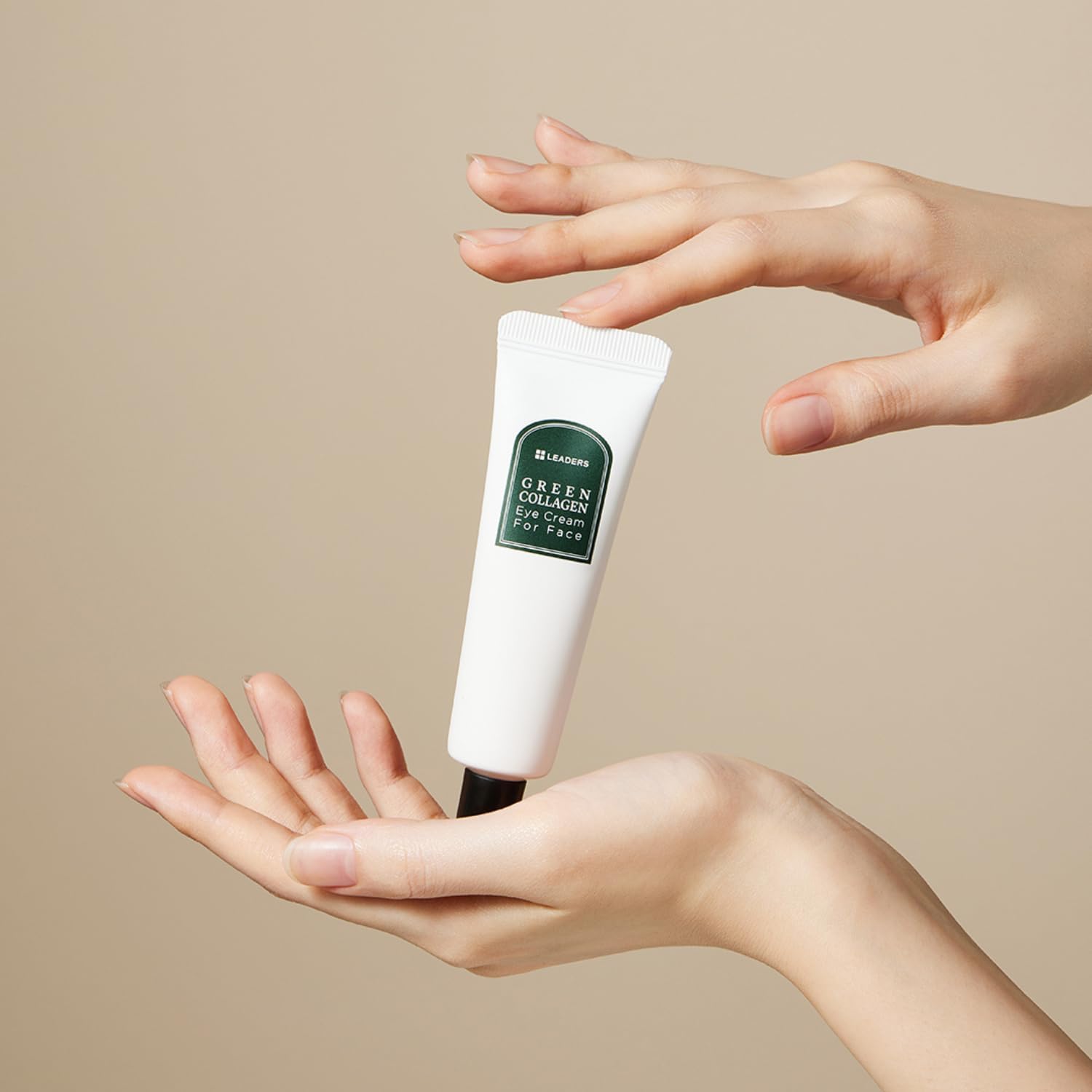 LEADERS Green Collagen Eye Cream for Face – Vegan Anti-Aging Eye Treatment, Hydration & Elasticity, 50ml