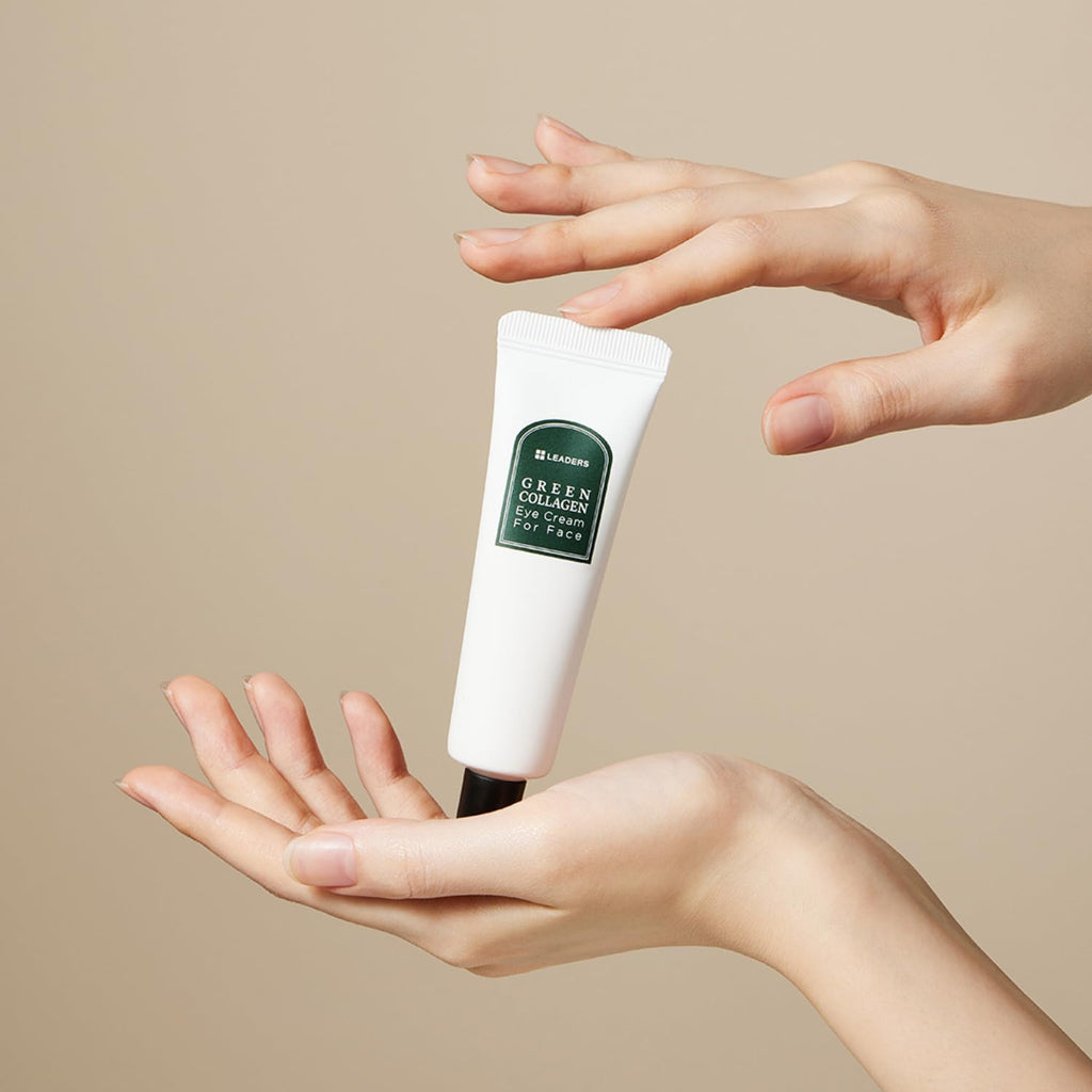 LEADERS Green Collagen Eye Cream for Face – Vegan Anti-Aging Eye Treatment, 30ml