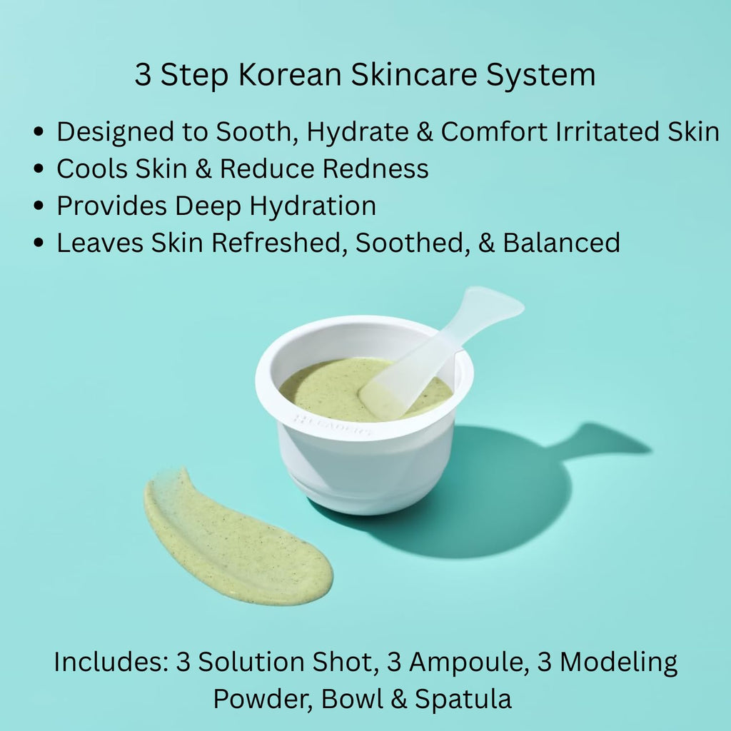 LEADERS 3X Boosting Modeling Mask – 3-Step Korean Skincare Set with Tea Tree (3-Pack)