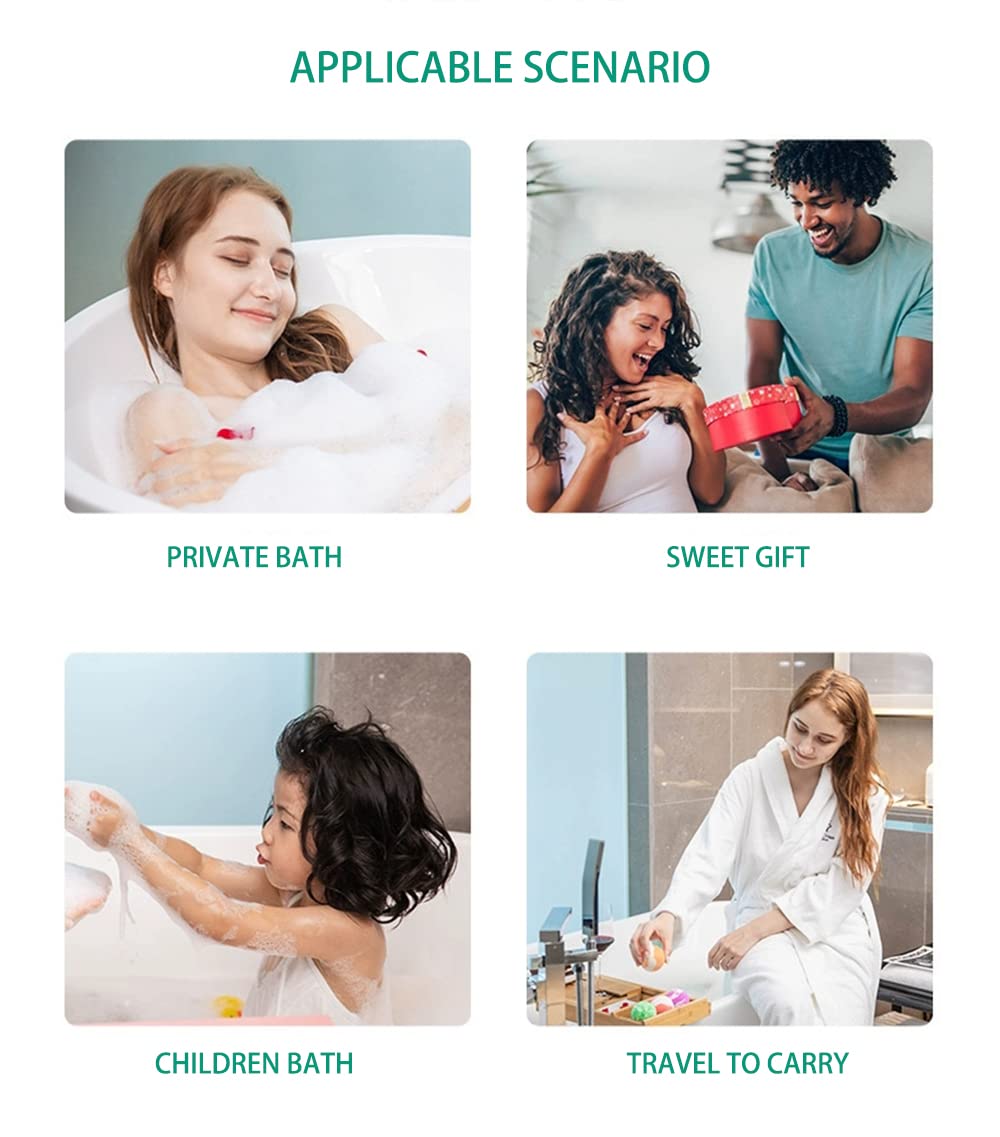 LeapLife Bath Bombs Gift Set – 6 Scents, 60g Each, Organic Handmade Fizzers