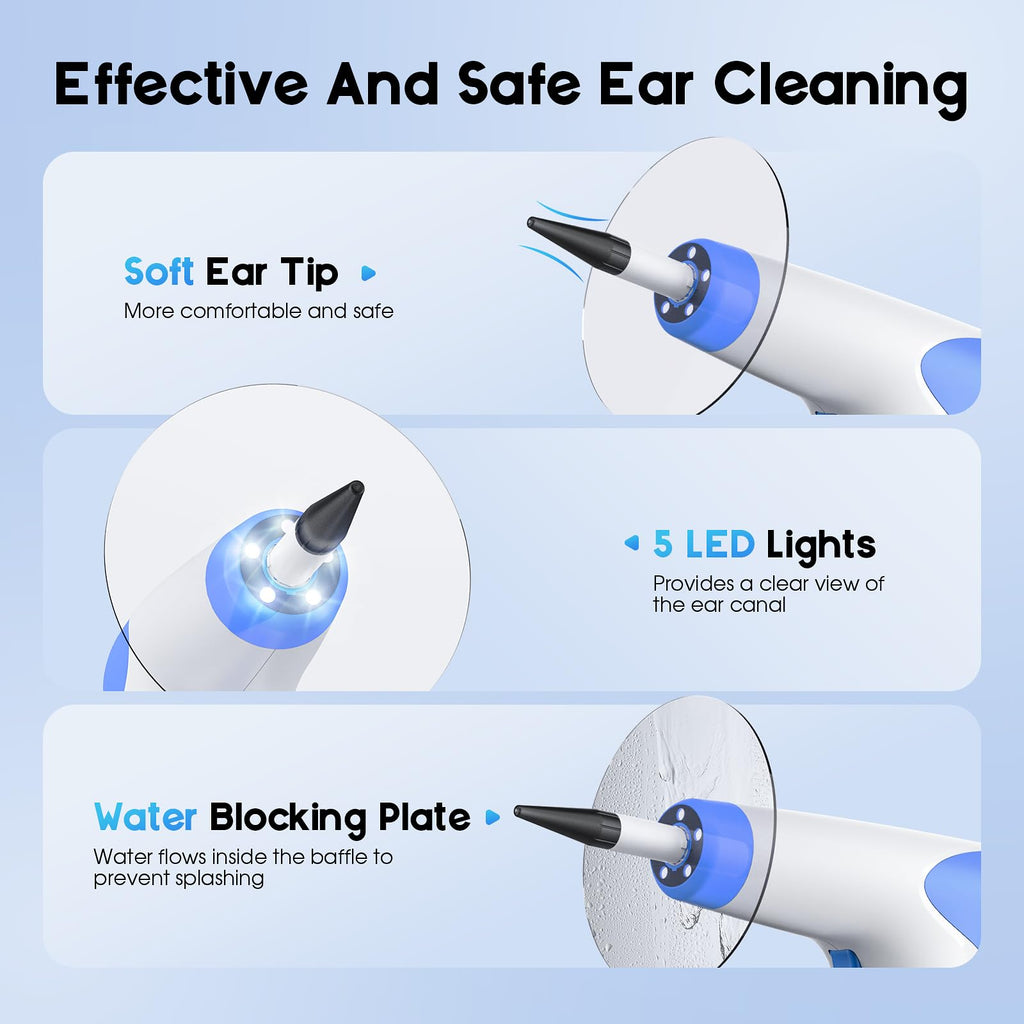 Lebbtl Ear Wax Removal Kit — 4 Modes, Digital Temperature Display, Safe Ear Irrigation System