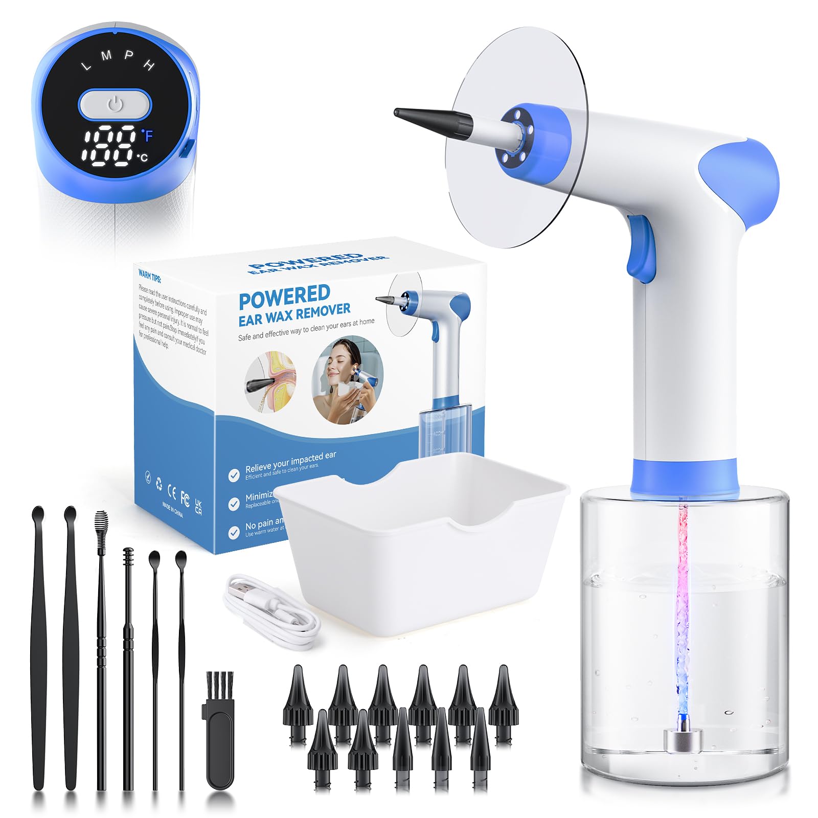 Lebbtl Ear Wax Removal Kit — 4 Modes, Digital Temperature Display, Safe Ear Irrigation System