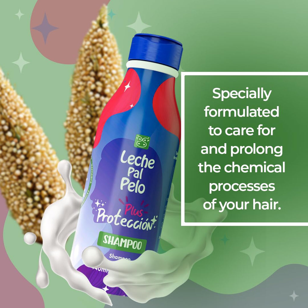 Leche Pal Pelo Quinoa & Rice Protein Color Guard Shampoo | Color-Safe, Vegan (14.9 oz)