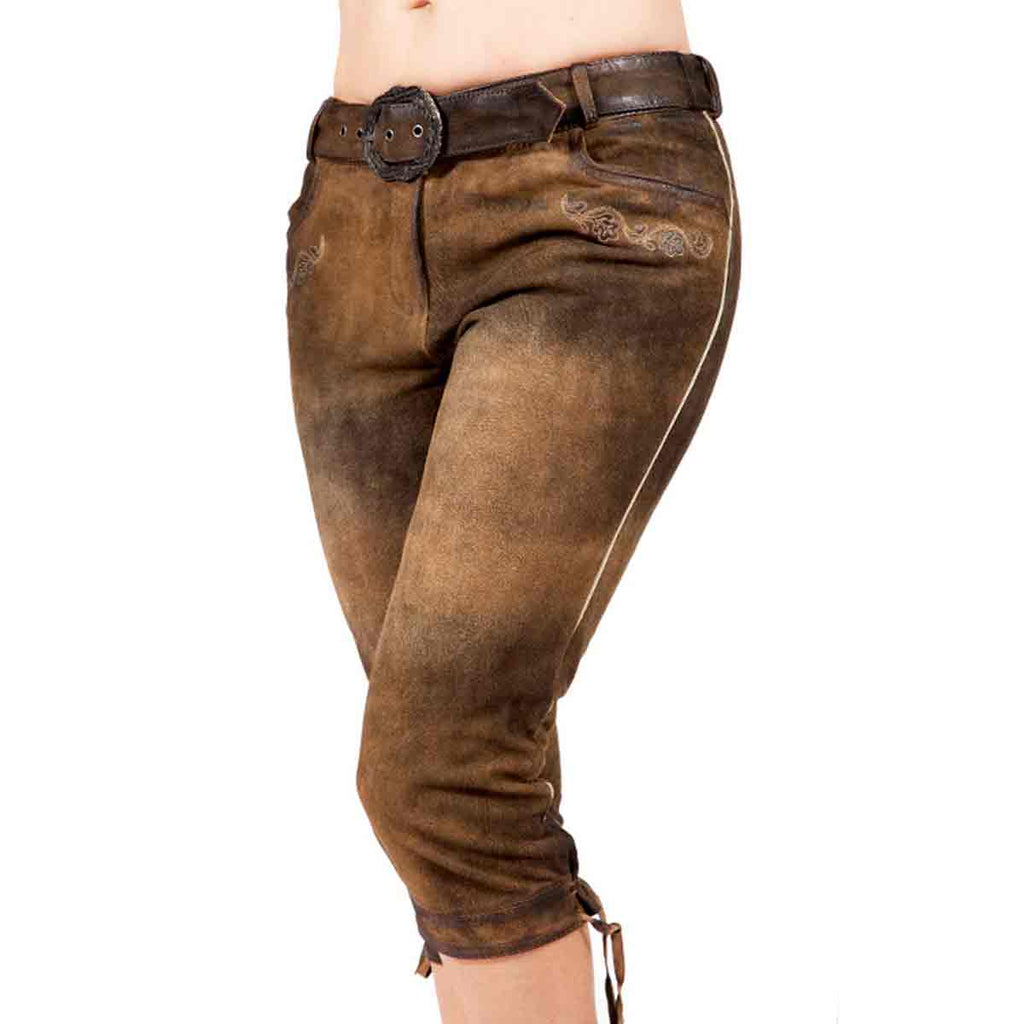 Wald Geist Leather Shorts Embody Bavarian Chic with Trendsetting Claudia Schiffer Lederhosen