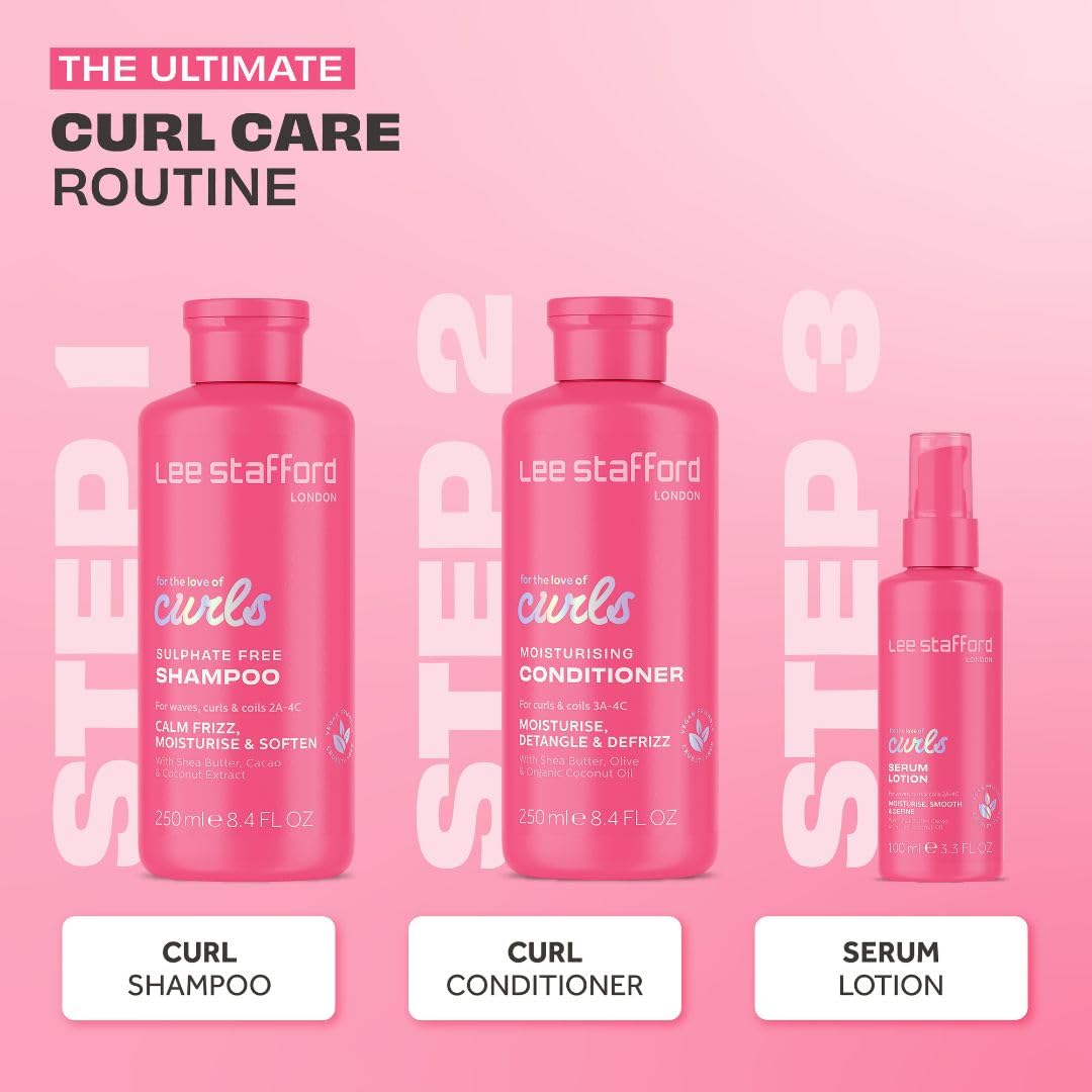 Lee Stafford For The Love Of Curls Conditioner – Anti-Frizz Moisturising Detangler for 2A–4C Hair (16.9 oz)