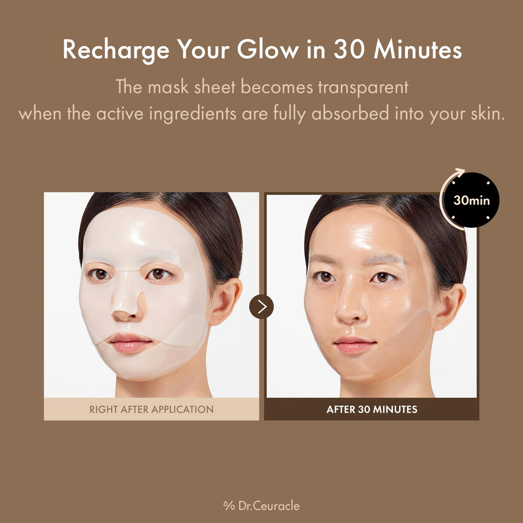 Leegeehaam Dr.Ceuracle Vegan Kombucha Gel Mask – Deep Hydration & Glass Glow Skin (4 Count)