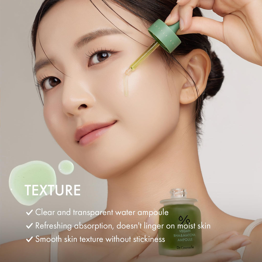LeeGeeHaam Dr.Ceuracle Vegan BHA & Matcha Ampoule – Gentle Exfoliating Serum (30ml)