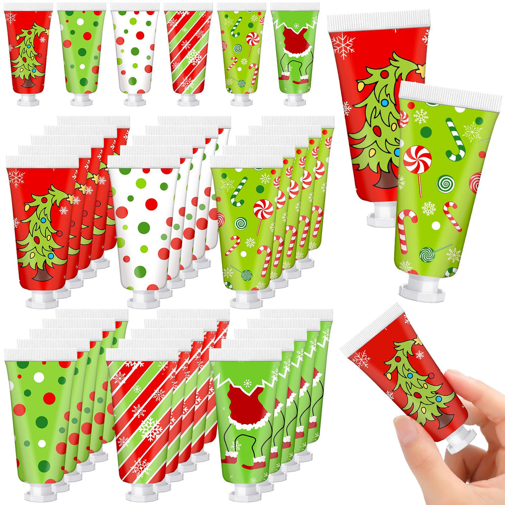 Leelosp 36-Pcs Christmas Hand Cream Gift Set - 6 Flavors, Mini Travel Moisturizers