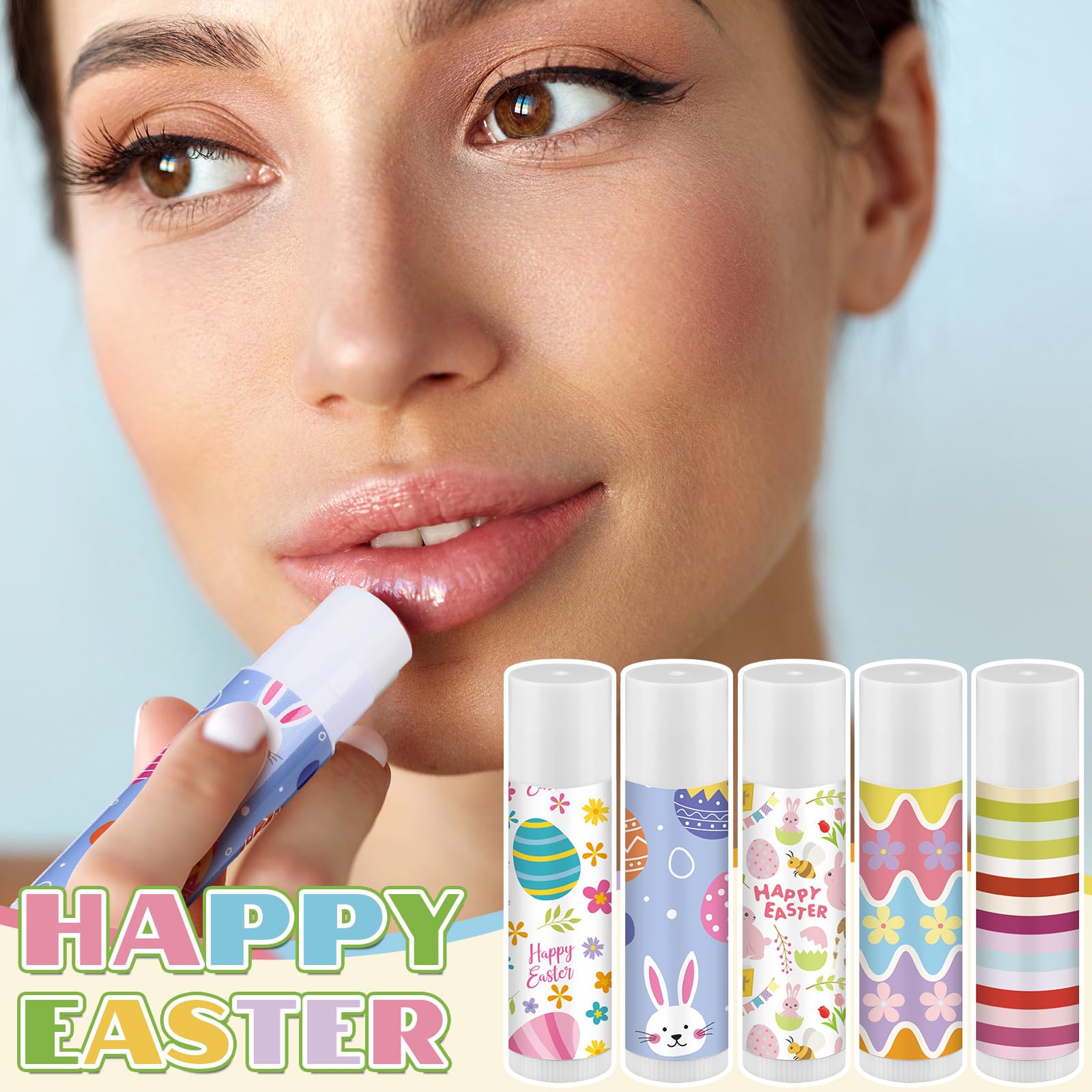 Leelosp 15 Pack Easter Lip Balm Bulk — Natural Moisturizing Lip Balms for Gifts & Party Favors