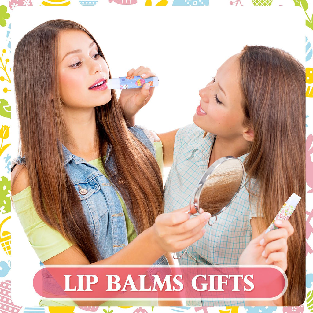 Leelosp 15 Pack Easter Lip Balm Bulk — Natural Moisturizing Lip Balms for Gifts & Party Favors