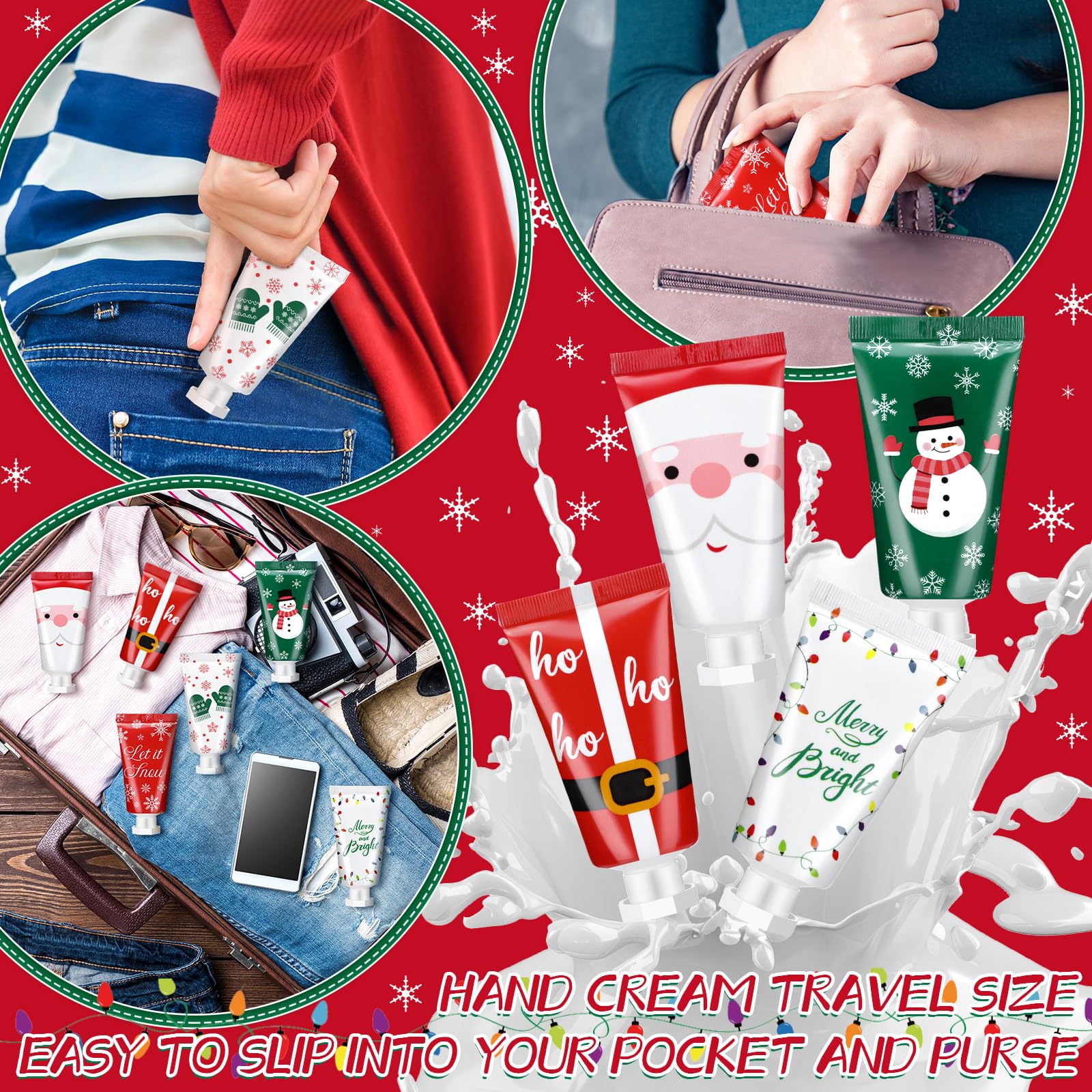 Leelosp 48-Piece Secret Santa Hand Cream Gift Set | 30ml Travel Size Lotions (6 Each Scent)