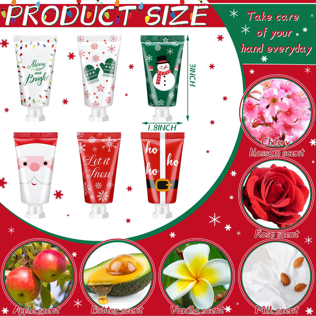 Leelosp 96-Piece Secret Santa Hand Cream Gift Set – 30ml Travel-Size, 6 Natural Plant Fragrances